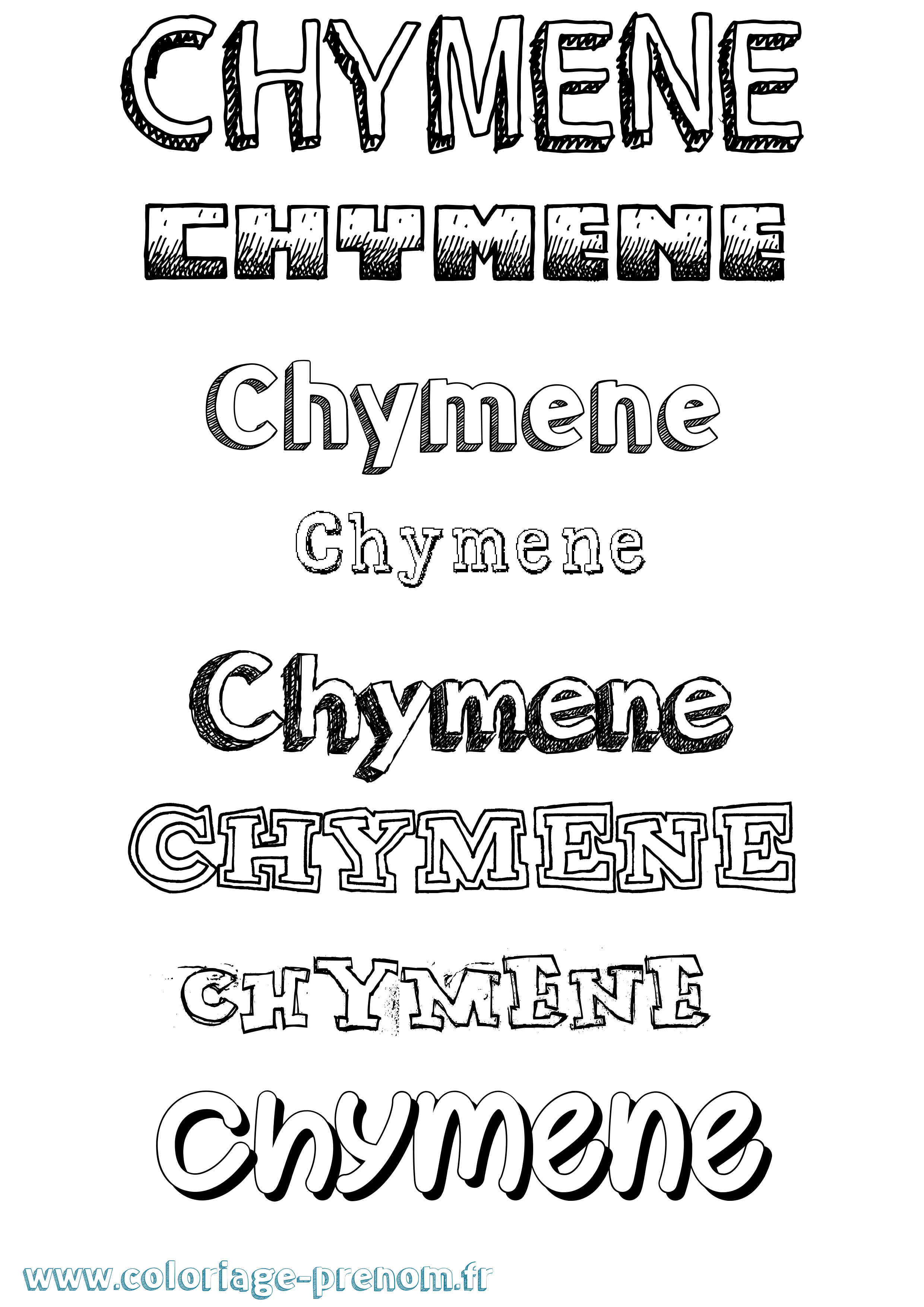 Coloriage Chymene Dessiné Coloriage prénom Chymene Dessiné