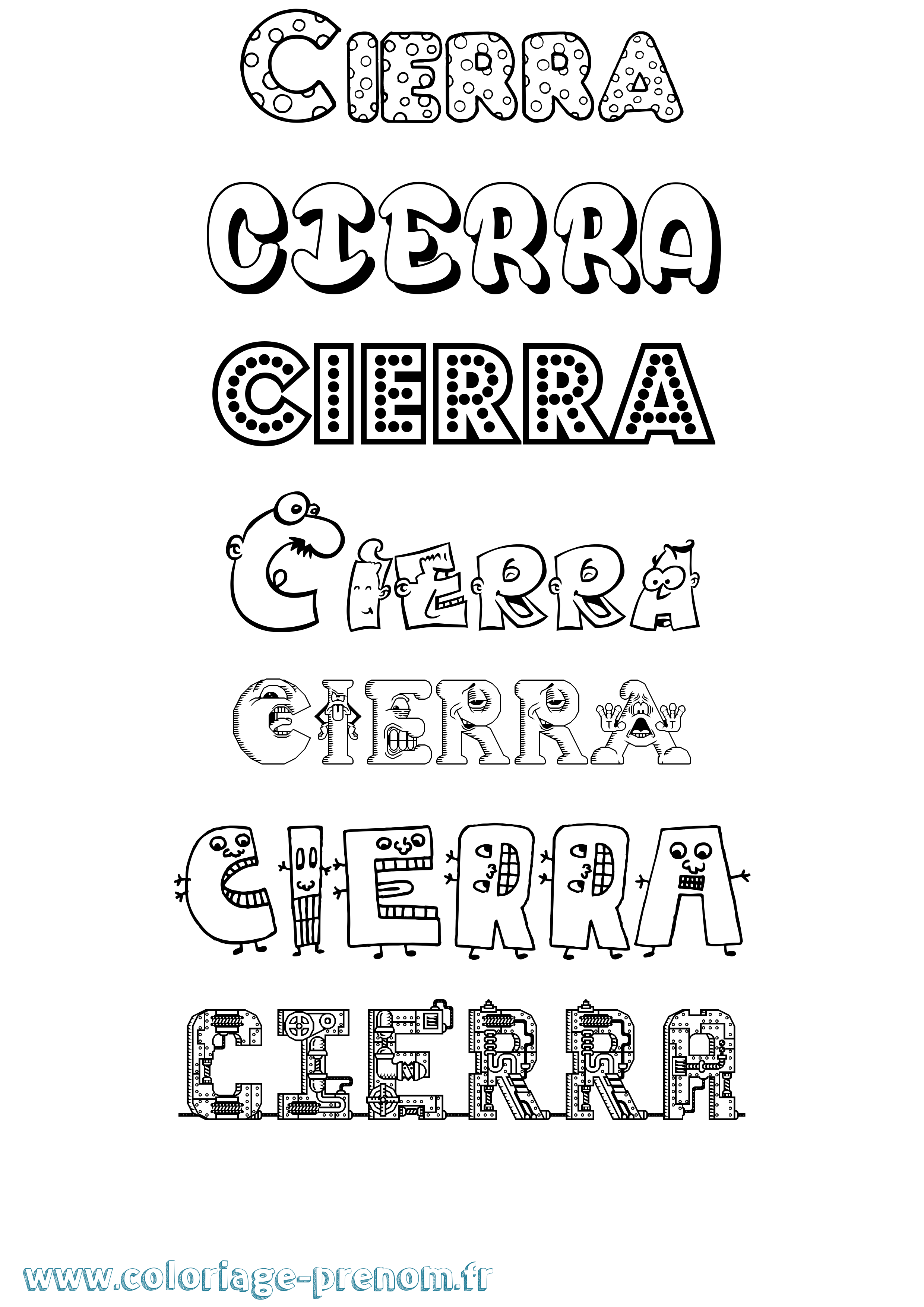 Coloriage Cierra Fun Coloriage prénom Cierra Fun