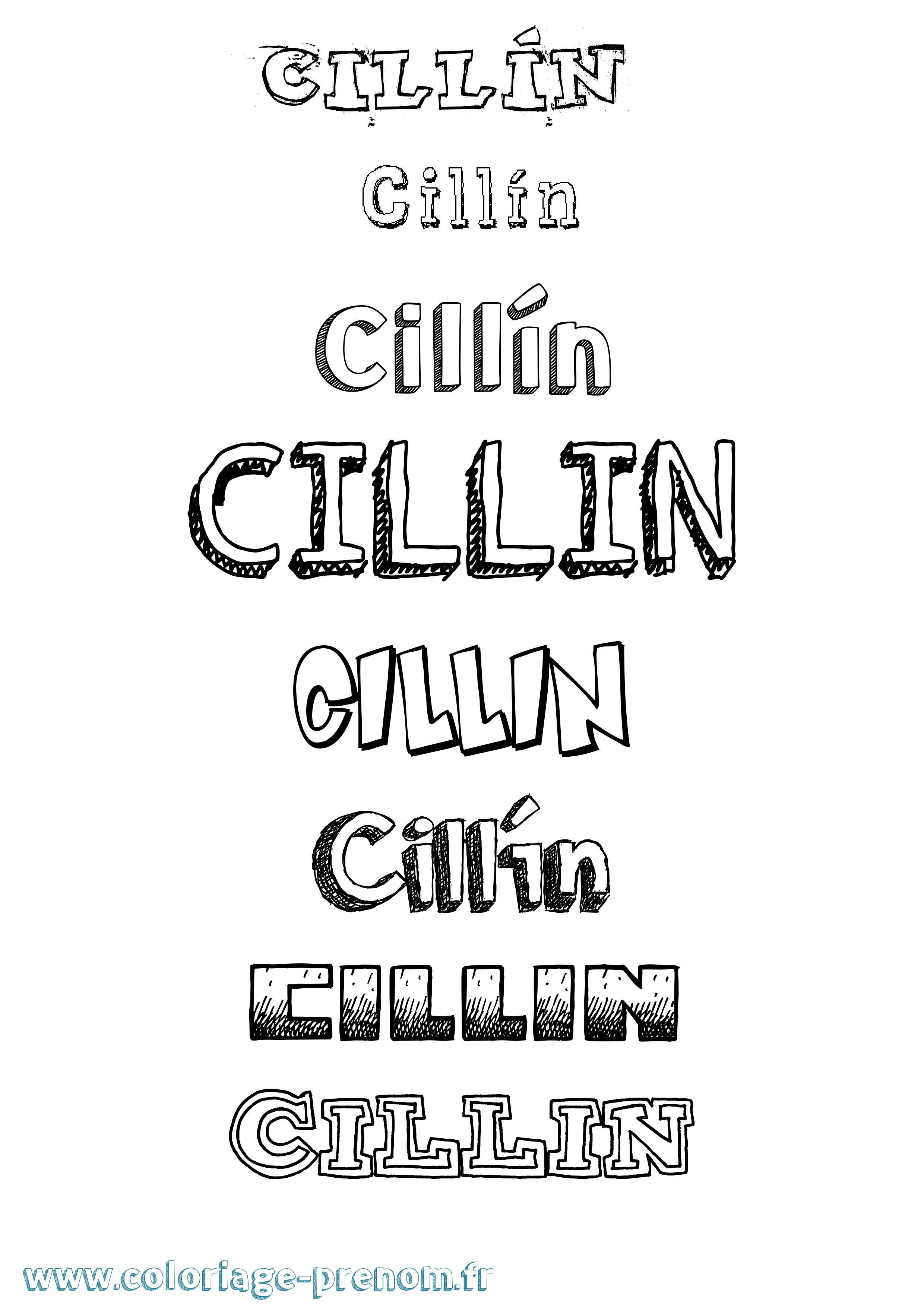 Coloriage Cillín Dessiné Coloriage prénom Cillín Dessiné