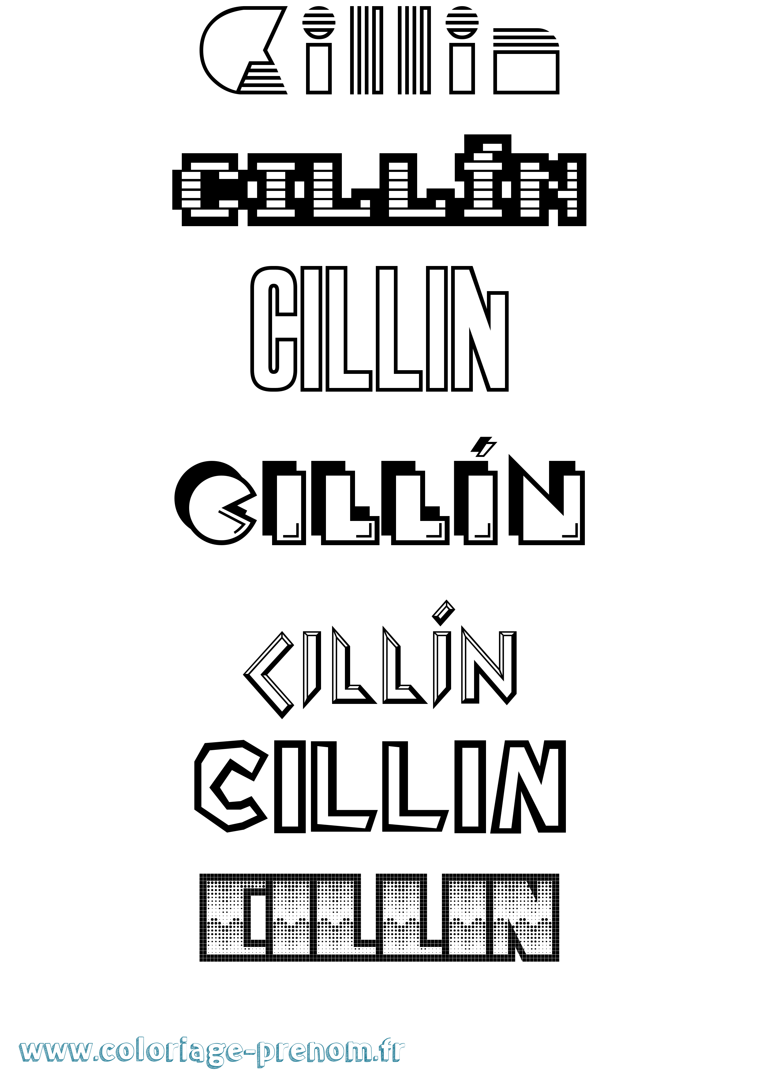 Coloriage Cillín Jeux Vidéos Coloriage prénom Cillín Jeux Vidéos