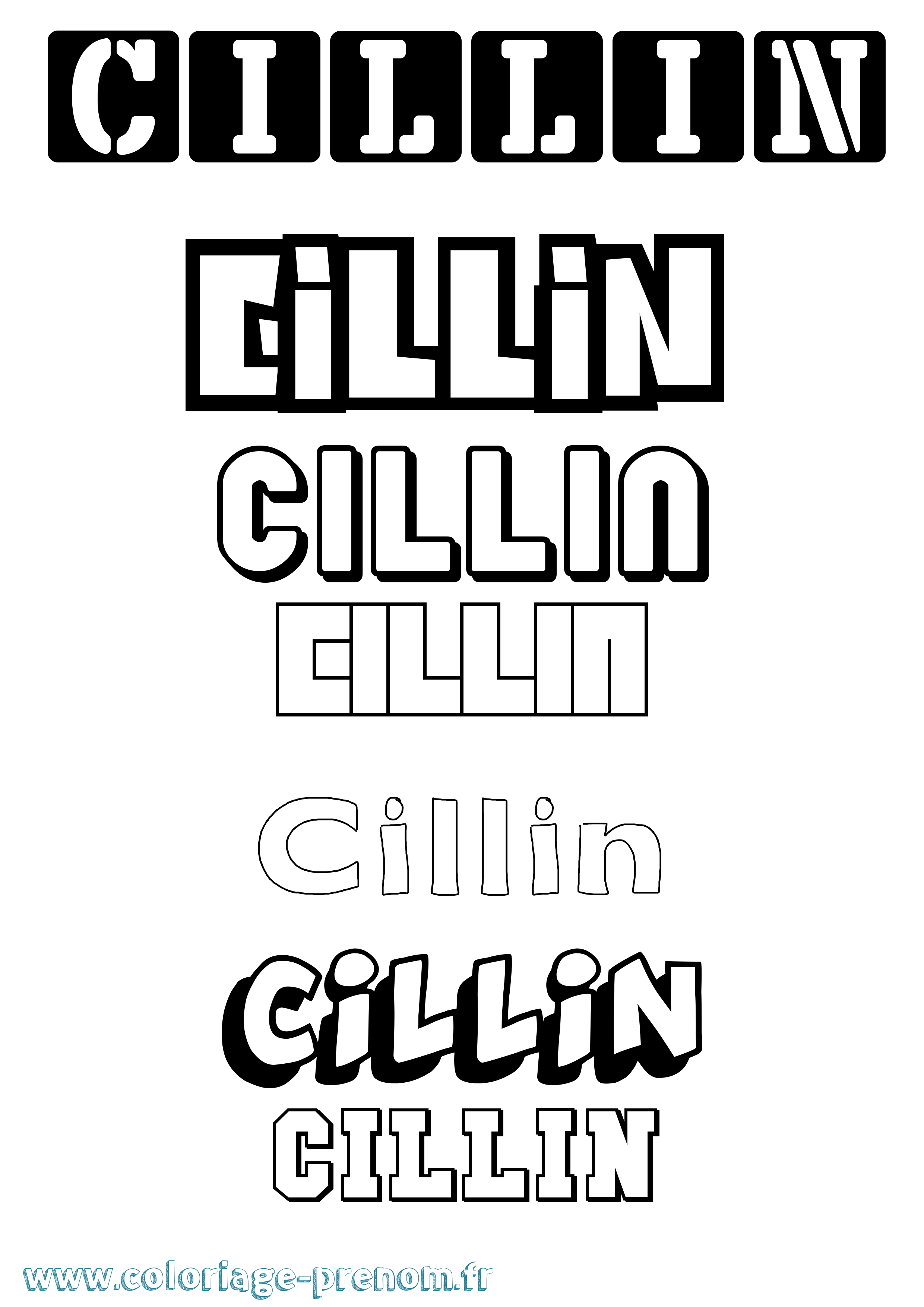 Coloriage Cillín Simple Coloriage prénom Cillín Simple