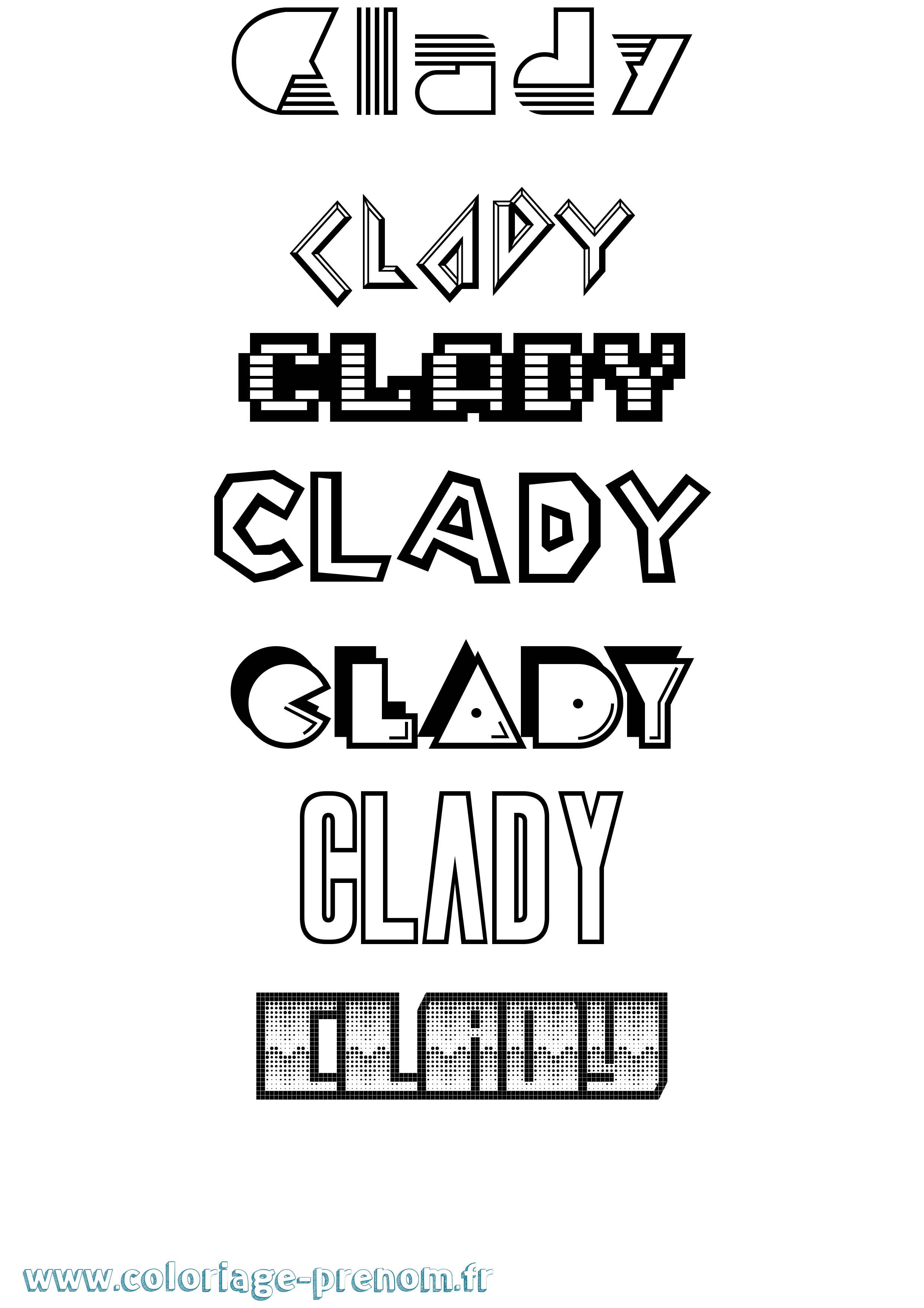 Coloriage Clady Jeux Vidéos Coloriage prénom Clady Jeux Vidéos