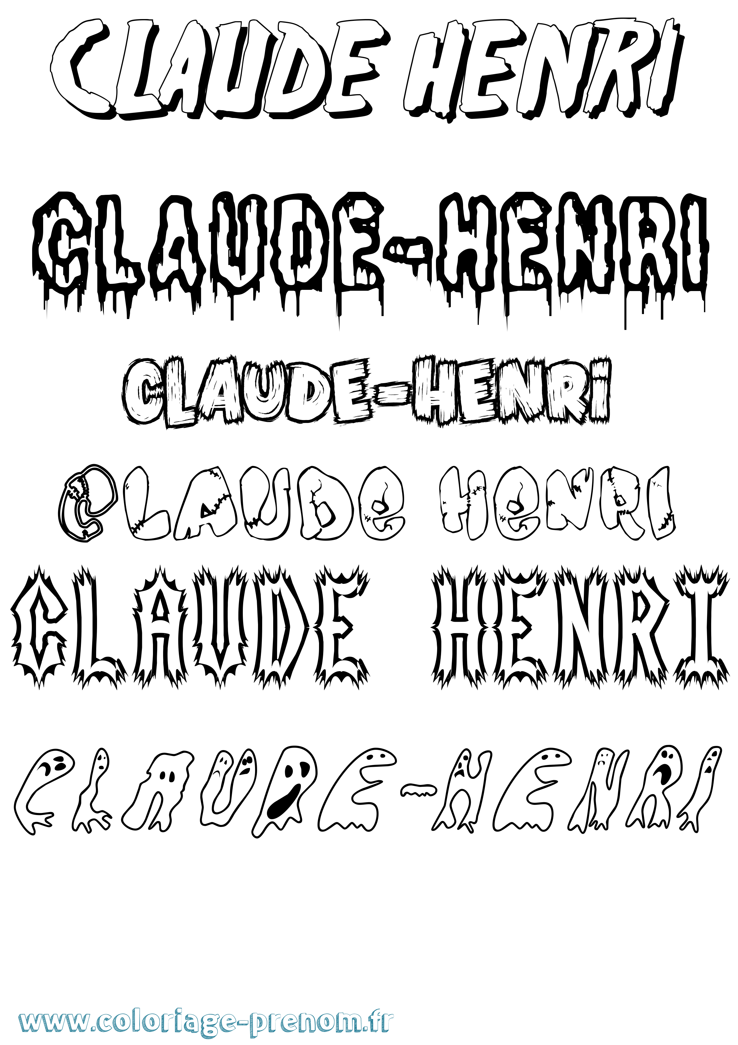 Coloriage Claude-Henri Frisson Coloriage prénom Claude-Henri Frisson