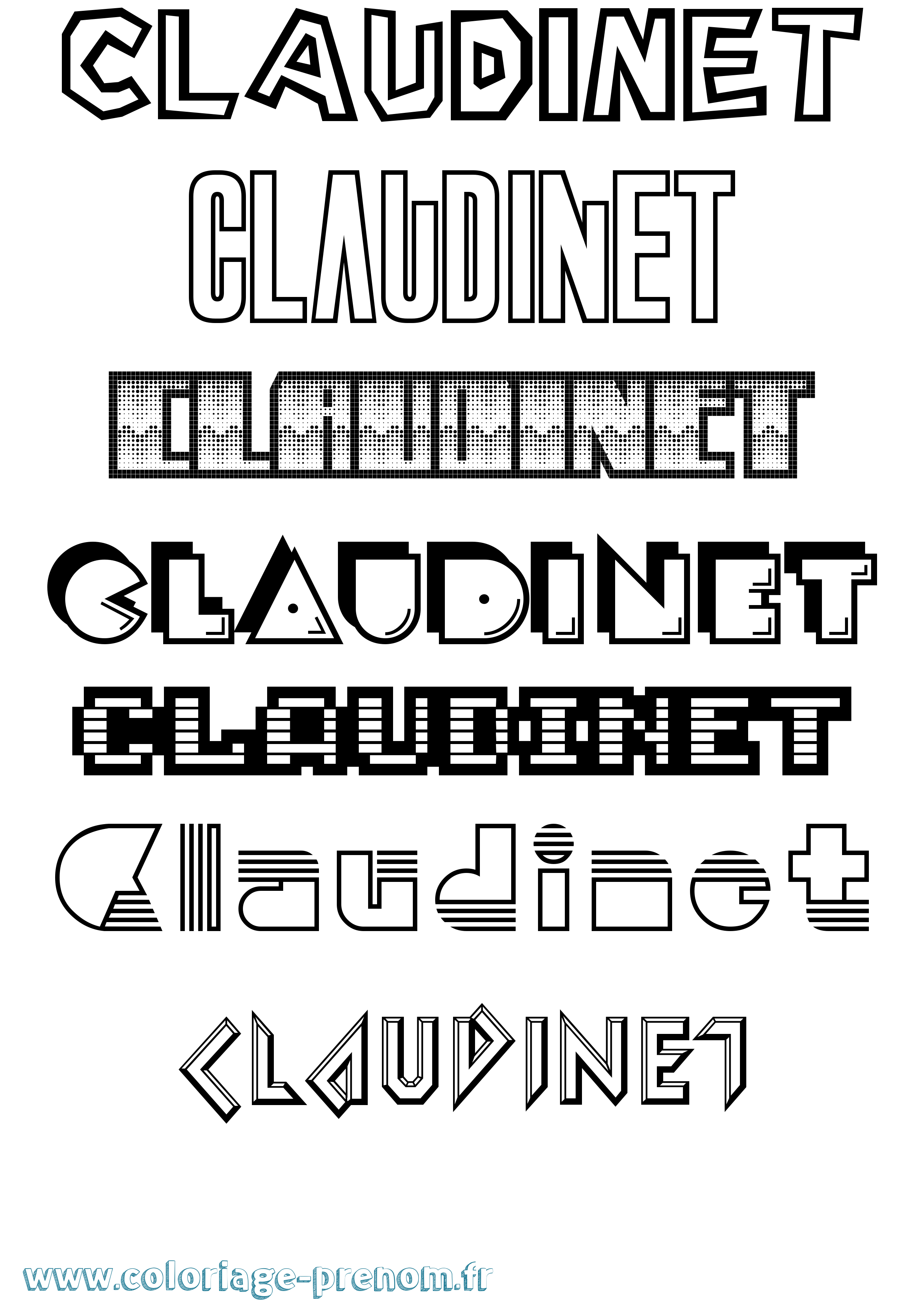 Coloriage Claudinet Jeux Vidéos Coloriage prénom Claudinet Jeux Vidéos