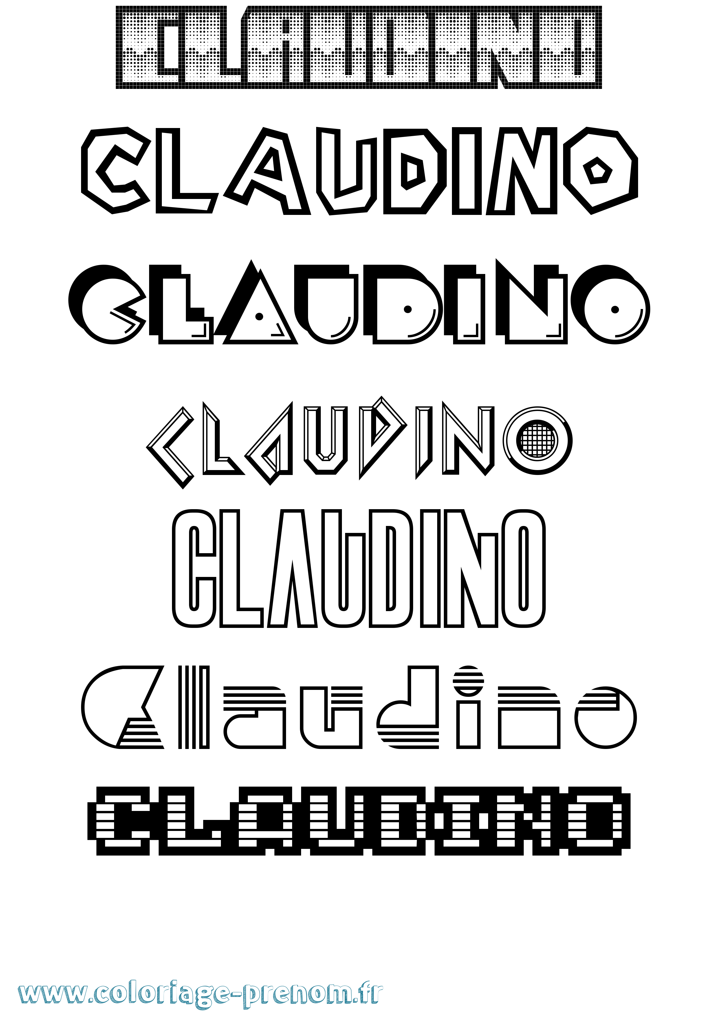 Coloriage Claudino Jeux Vidéos Coloriage prénom Claudino Jeux Vidéos