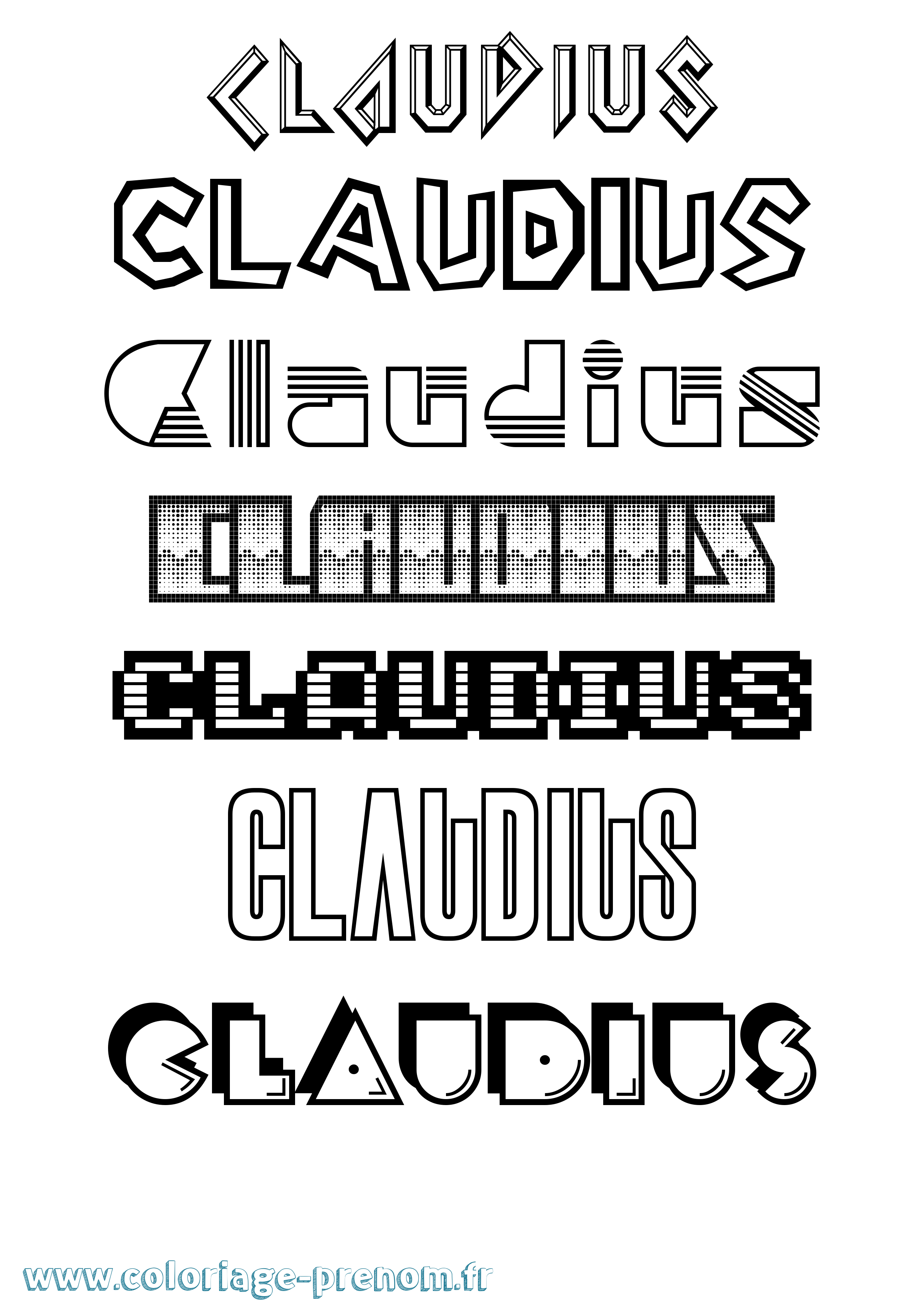 Coloriage Claudius Jeux Vidéos Coloriage prénom Claudius Jeux Vidéos