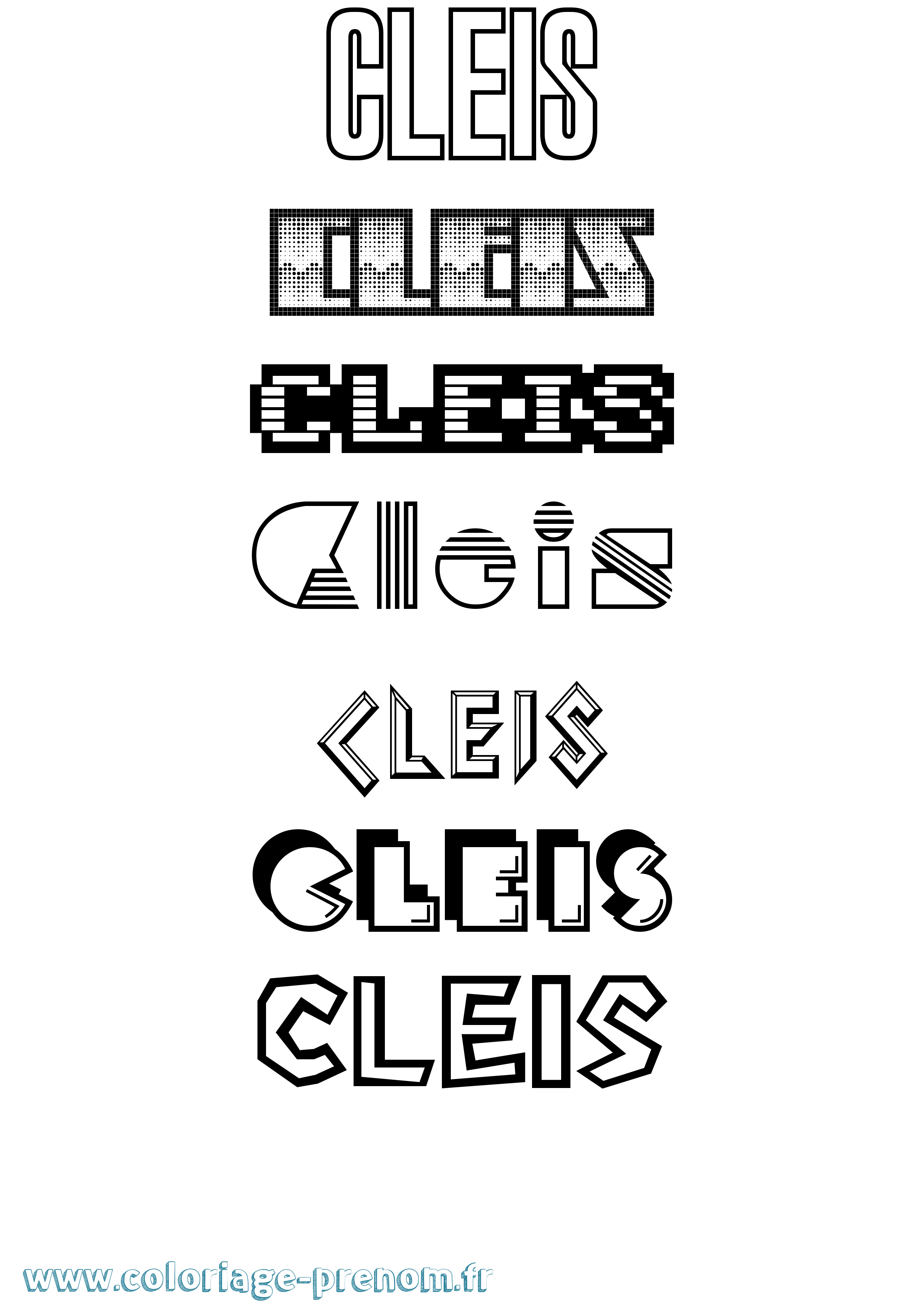 Coloriage Cleis Jeux Vidéos Coloriage prénom Cleis Jeux Vidéos