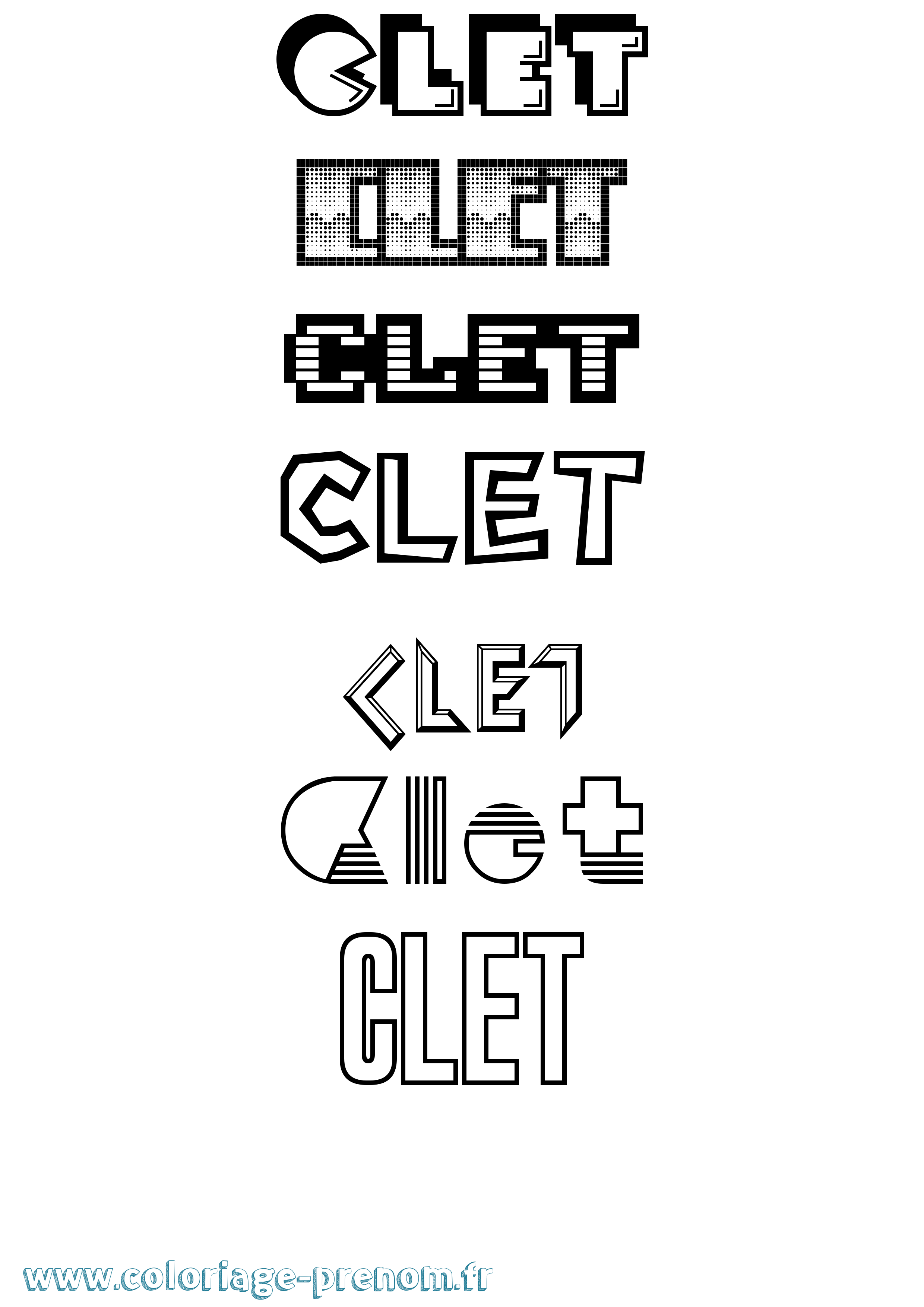 Coloriage Clet Jeux Vidéos Coloriage prénom Clet Jeux Vidéos