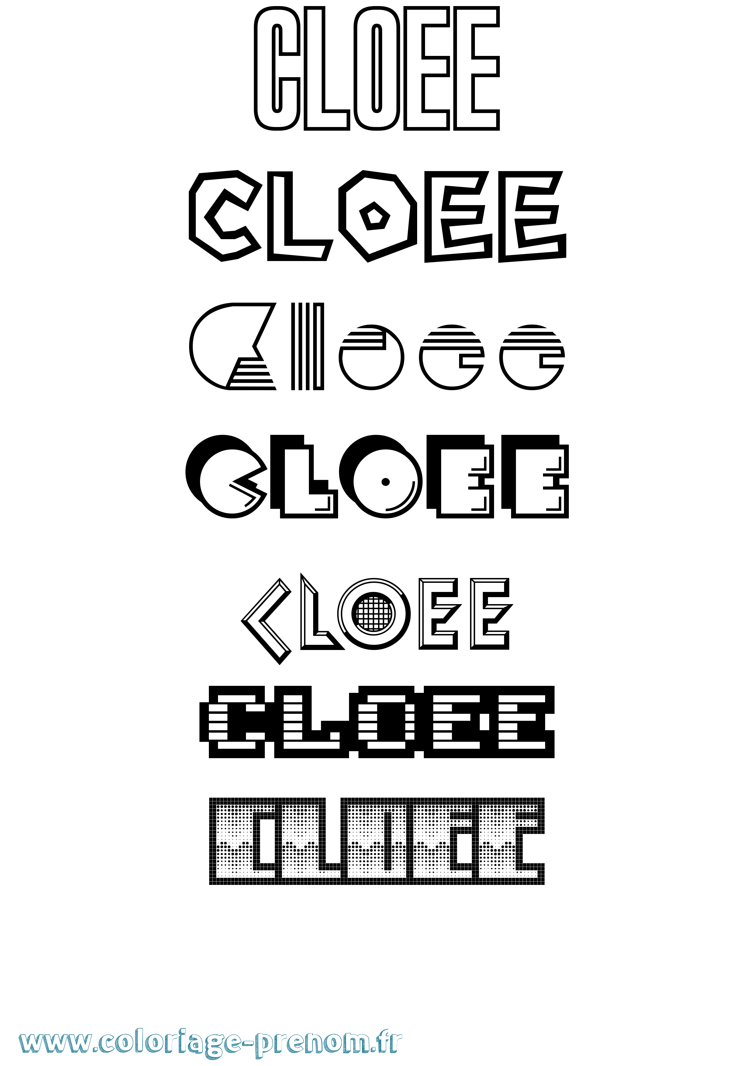 Coloriage Cloee Jeux Vidéos Coloriage prénom Cloee Jeux Vidéos