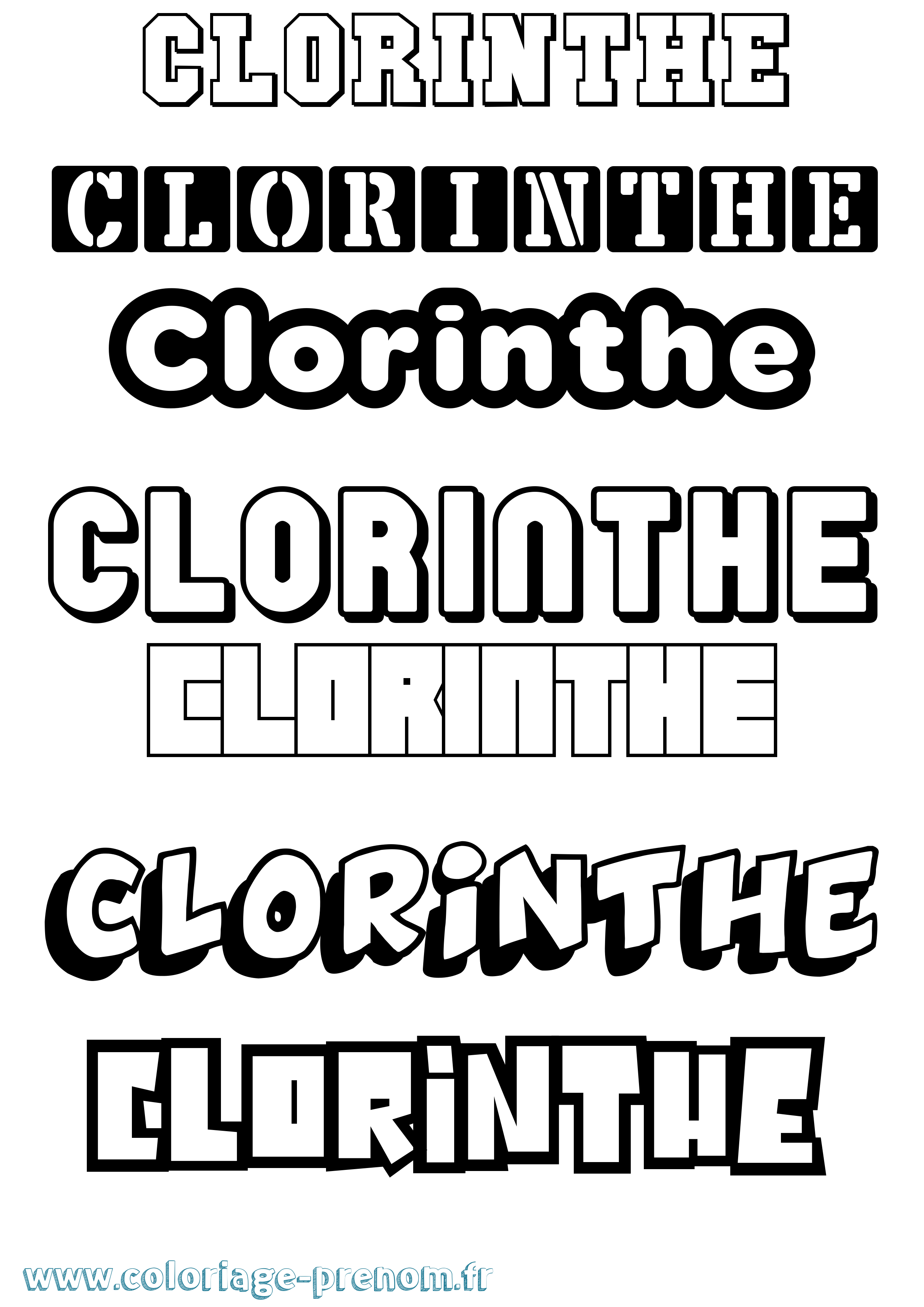 Coloriage Clorinthe Simple Coloriage prénom Clorinthe Simple