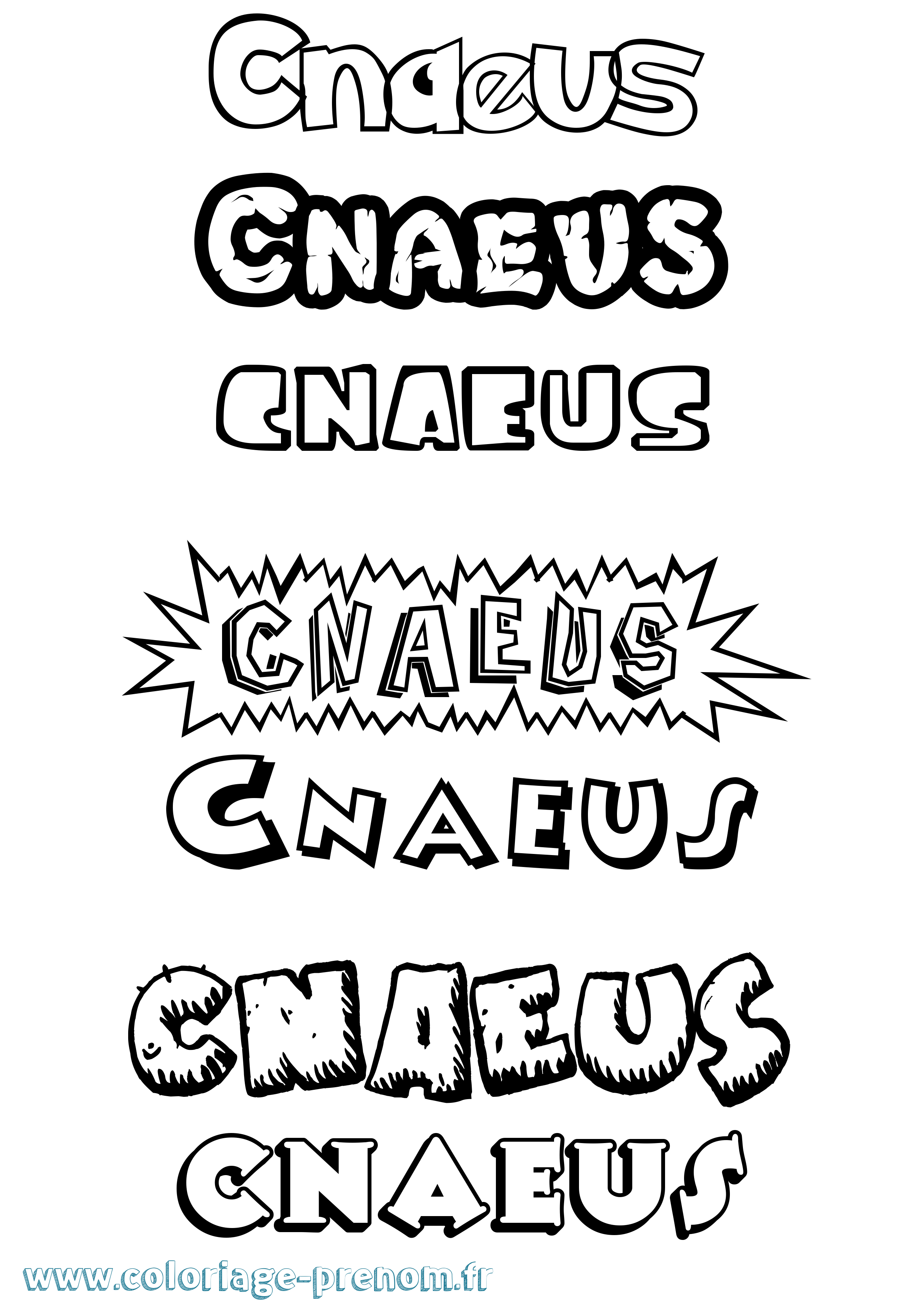 Coloriage Cnaeus Dessin Animé Coloriage prénom Cnaeus Dessin Animé
