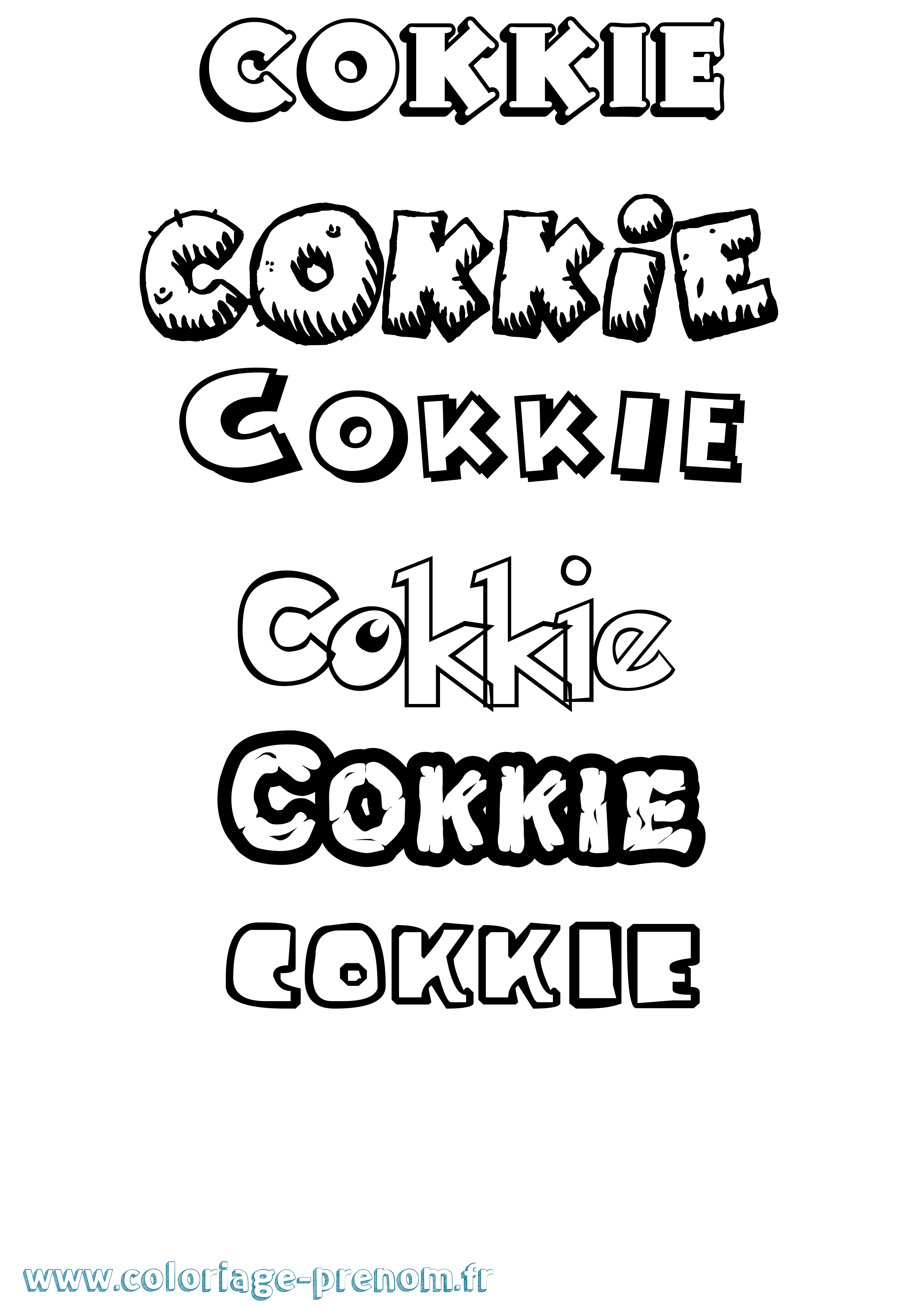 Coloriage Cokkie Dessin Animé Coloriage prénom Cokkie Dessin Animé