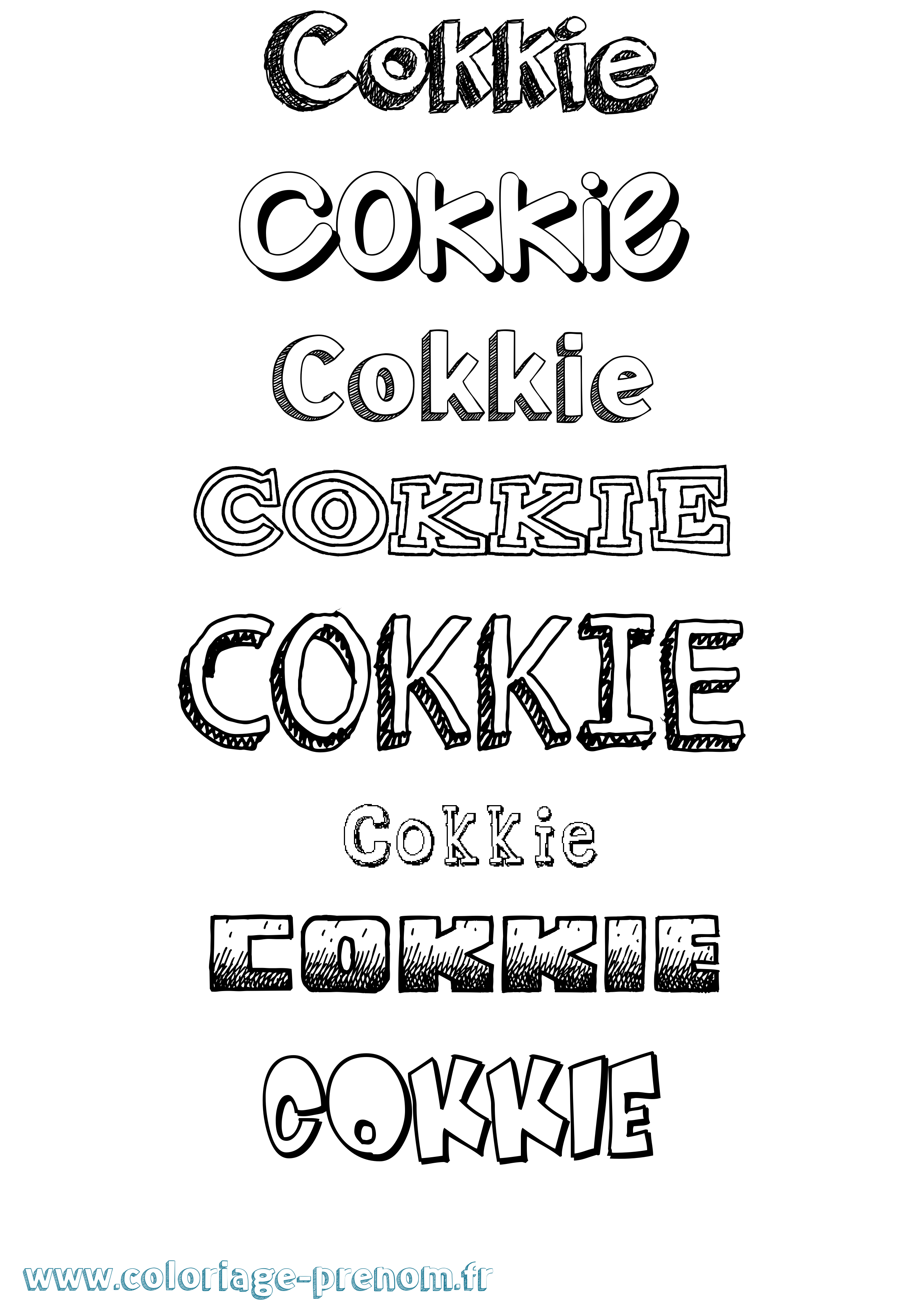Coloriage Cokkie Dessiné Coloriage prénom Cokkie Dessiné