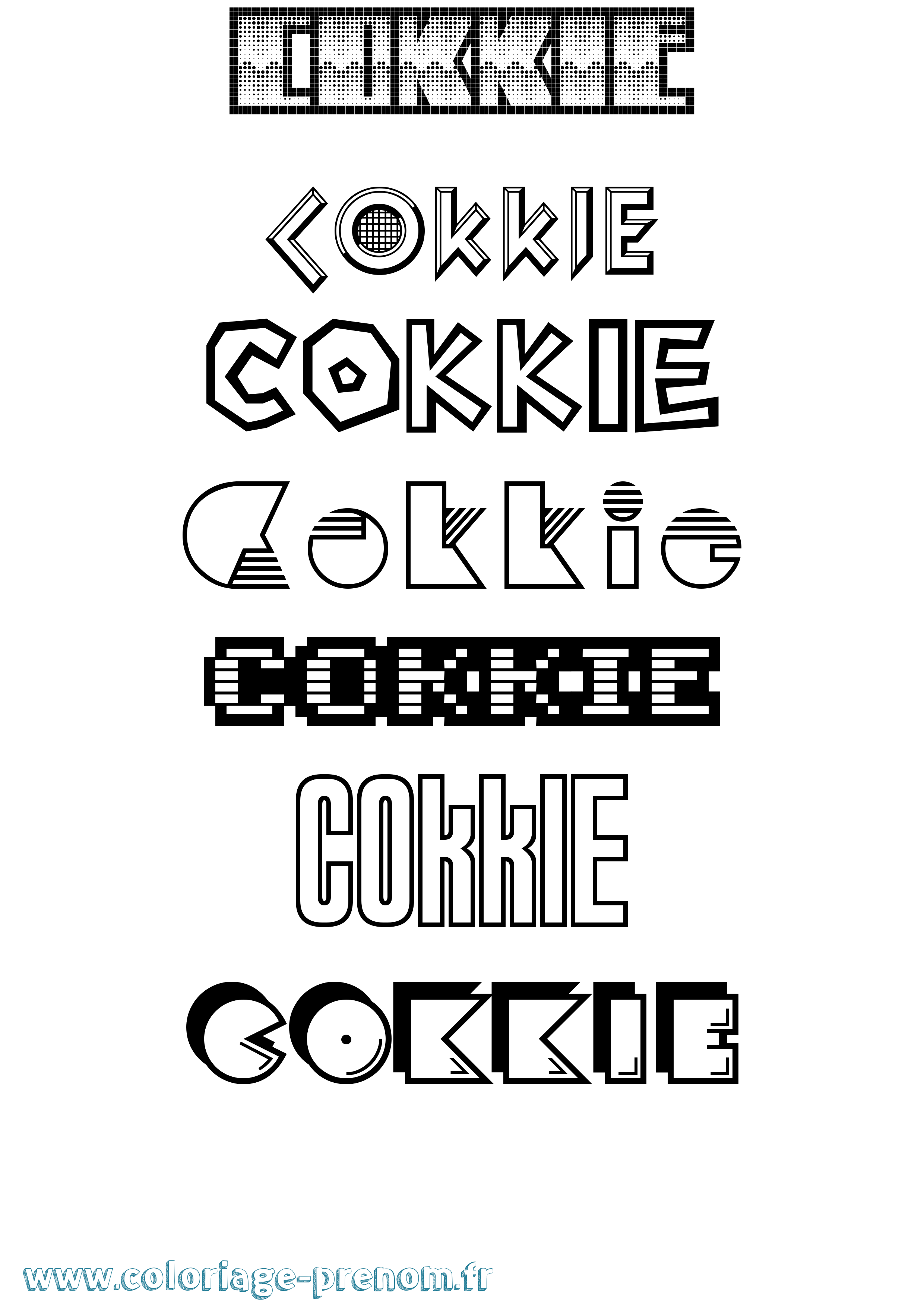 Coloriage Cokkie Jeux Vidéos Coloriage prénom Cokkie Jeux Vidéos