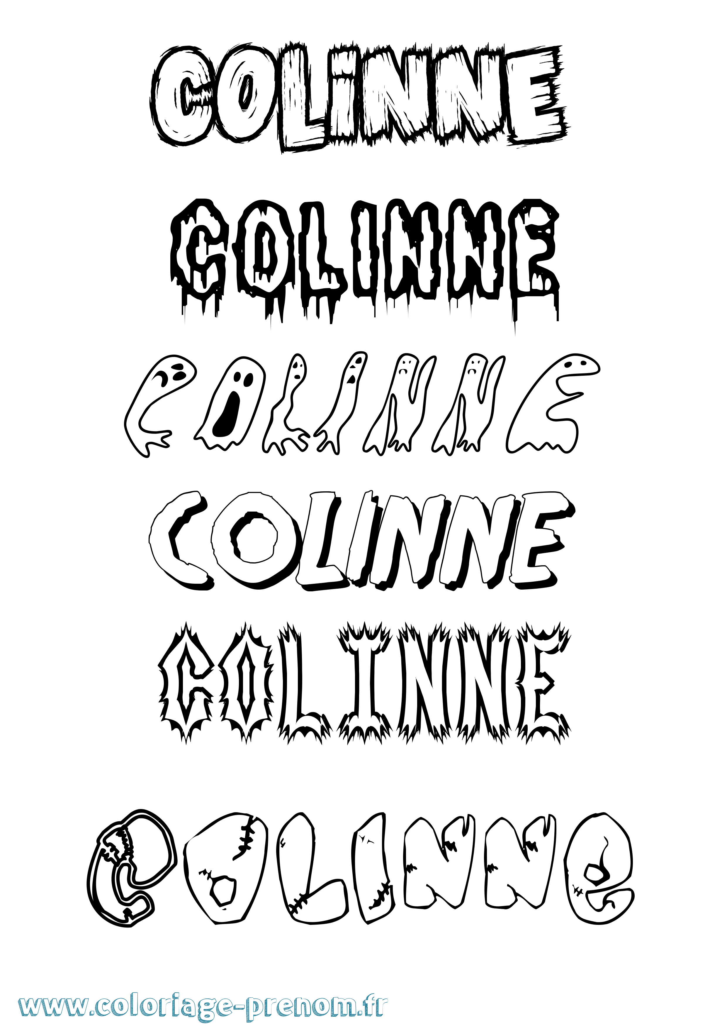 Coloriage Colinne Frisson Coloriage prénom Colinne Frisson