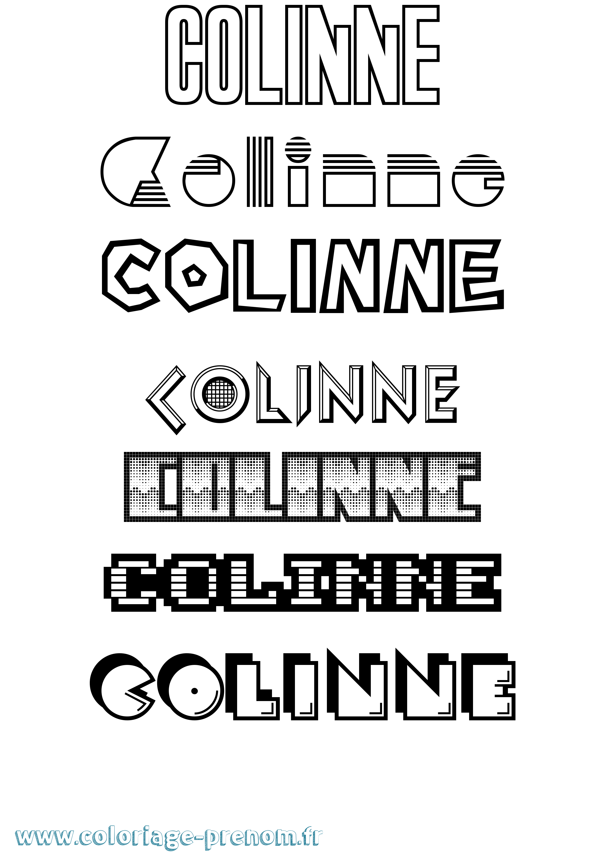 Coloriage Colinne Jeux Vidéos Coloriage prénom Colinne Jeux Vidéos