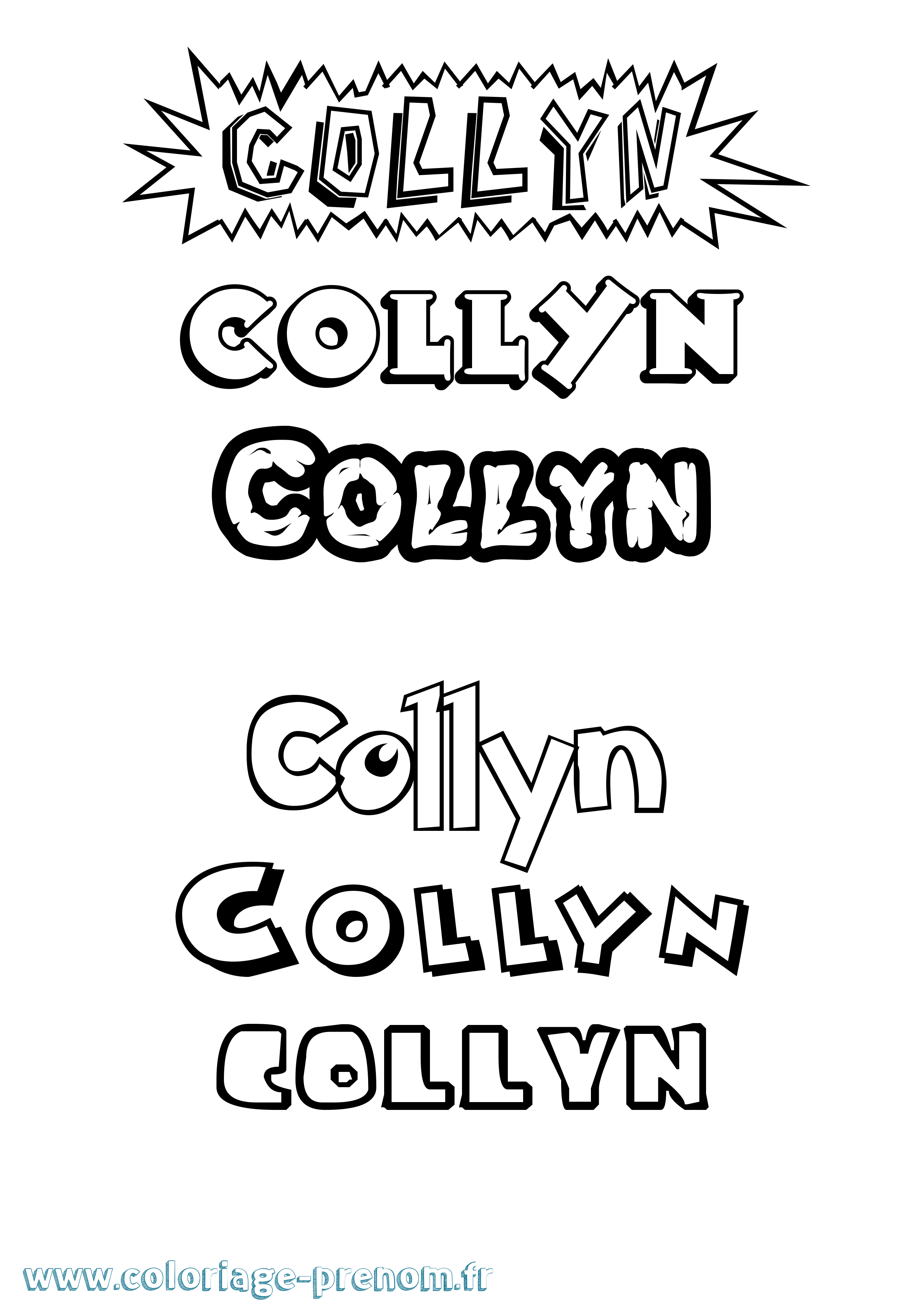 Coloriage Collyn Dessin Animé Coloriage prénom Collyn Dessin Animé