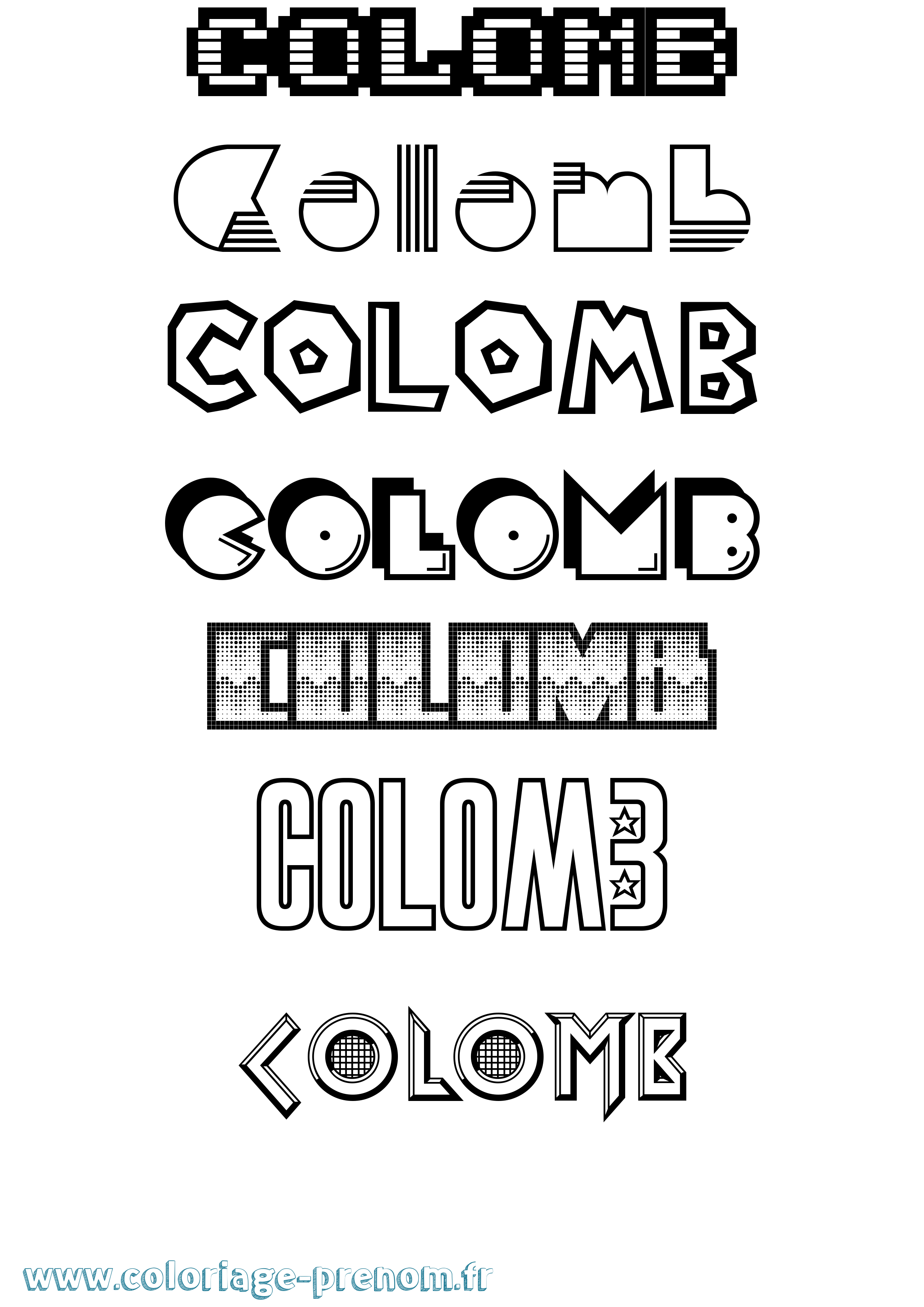 Coloriage Colomb Jeux Vidéos Coloriage prénom Colomb Jeux Vidéos