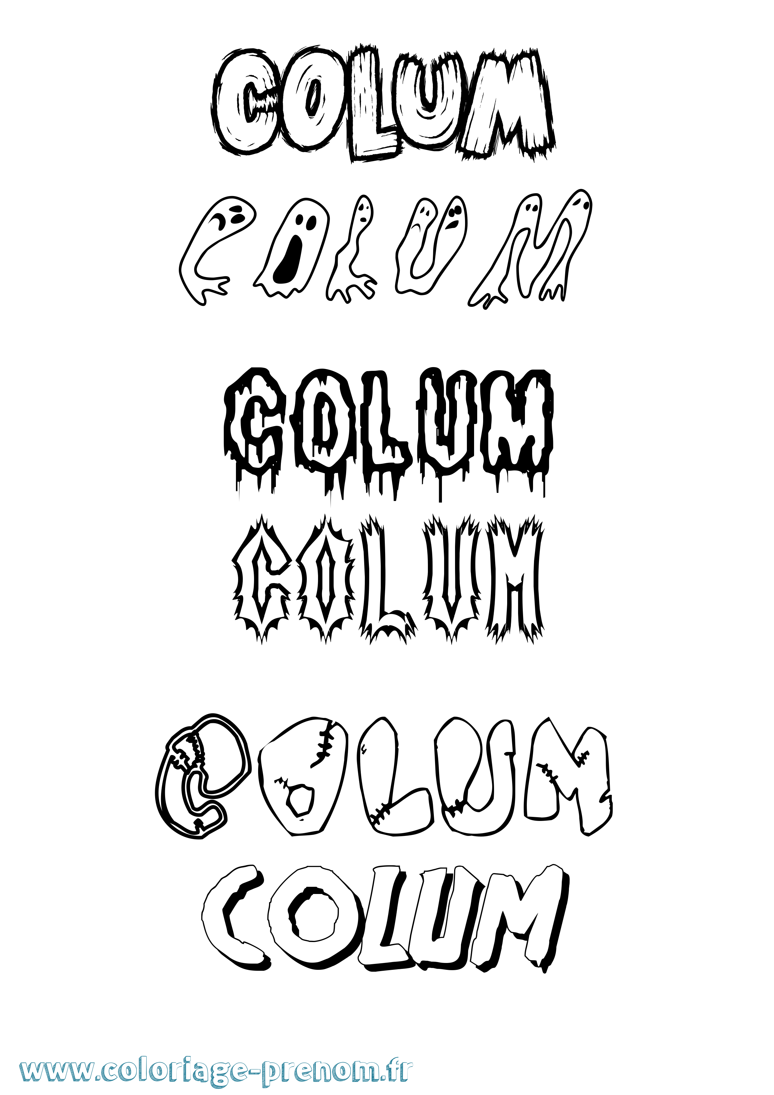 Coloriage Colum Frisson Coloriage prénom Colum Frisson