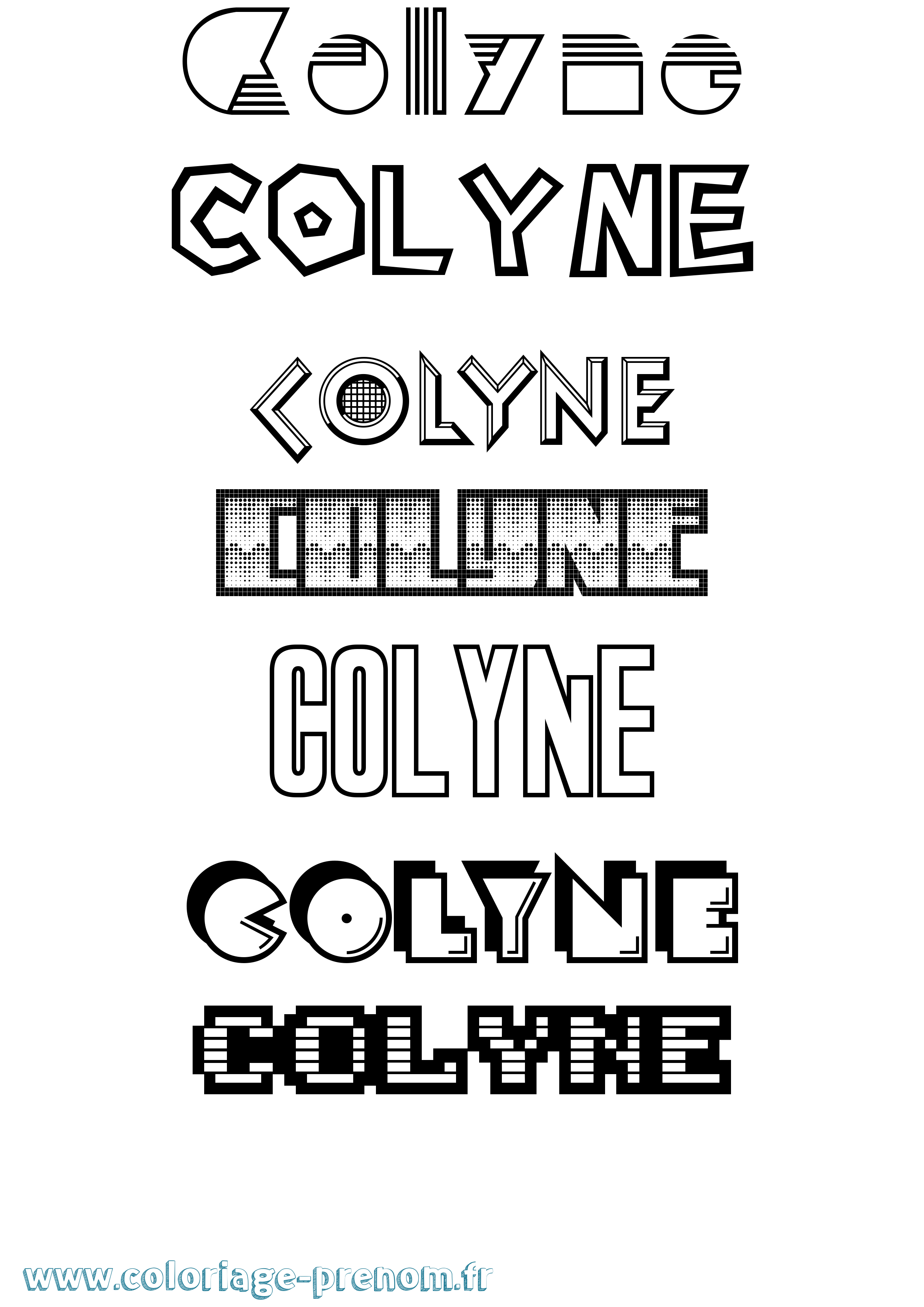 Coloriage Colyne Jeux Vidéos Coloriage prénom Colyne Jeux Vidéos