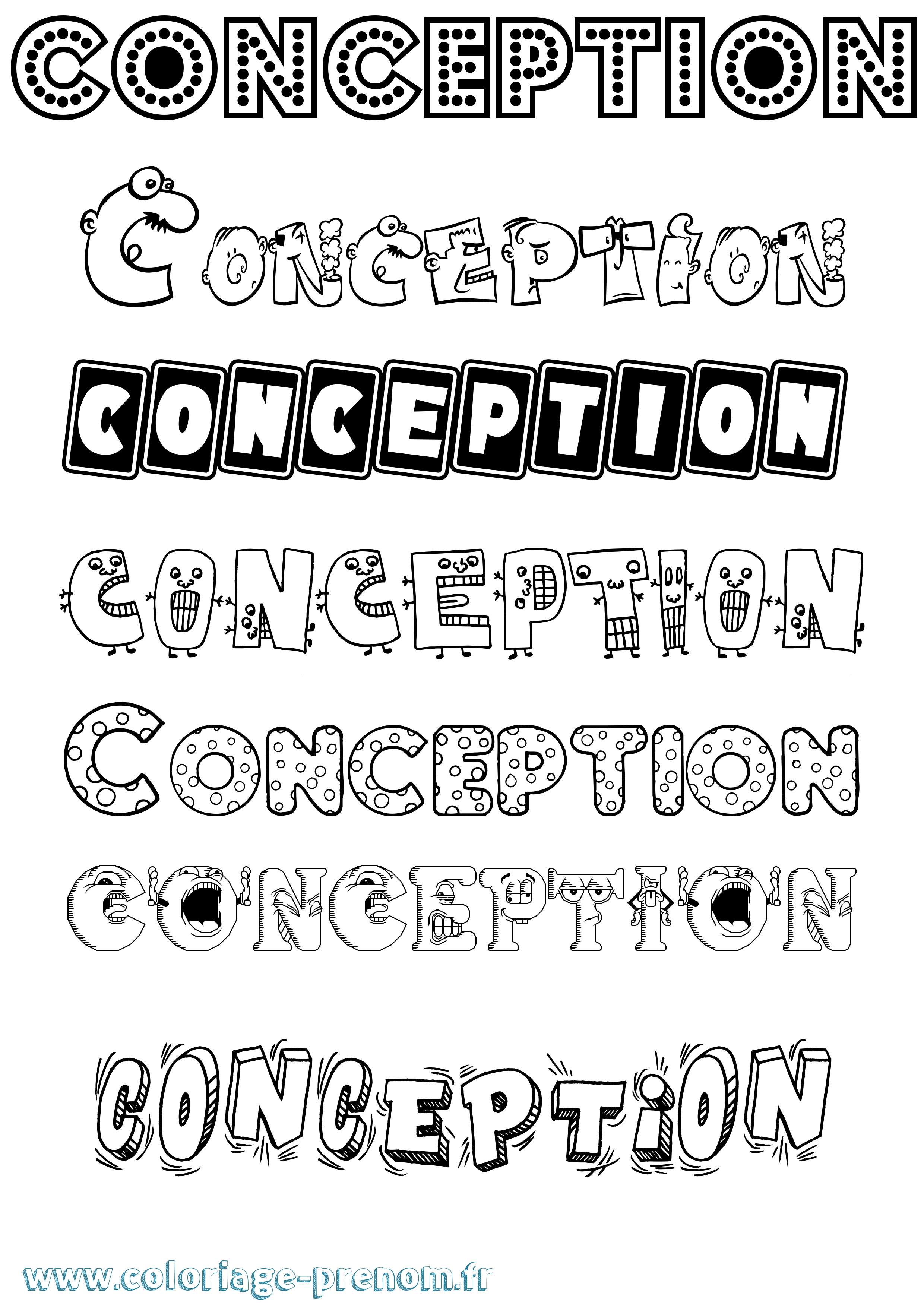 Coloriage Conception Fun Coloriage prénom Conception Fun