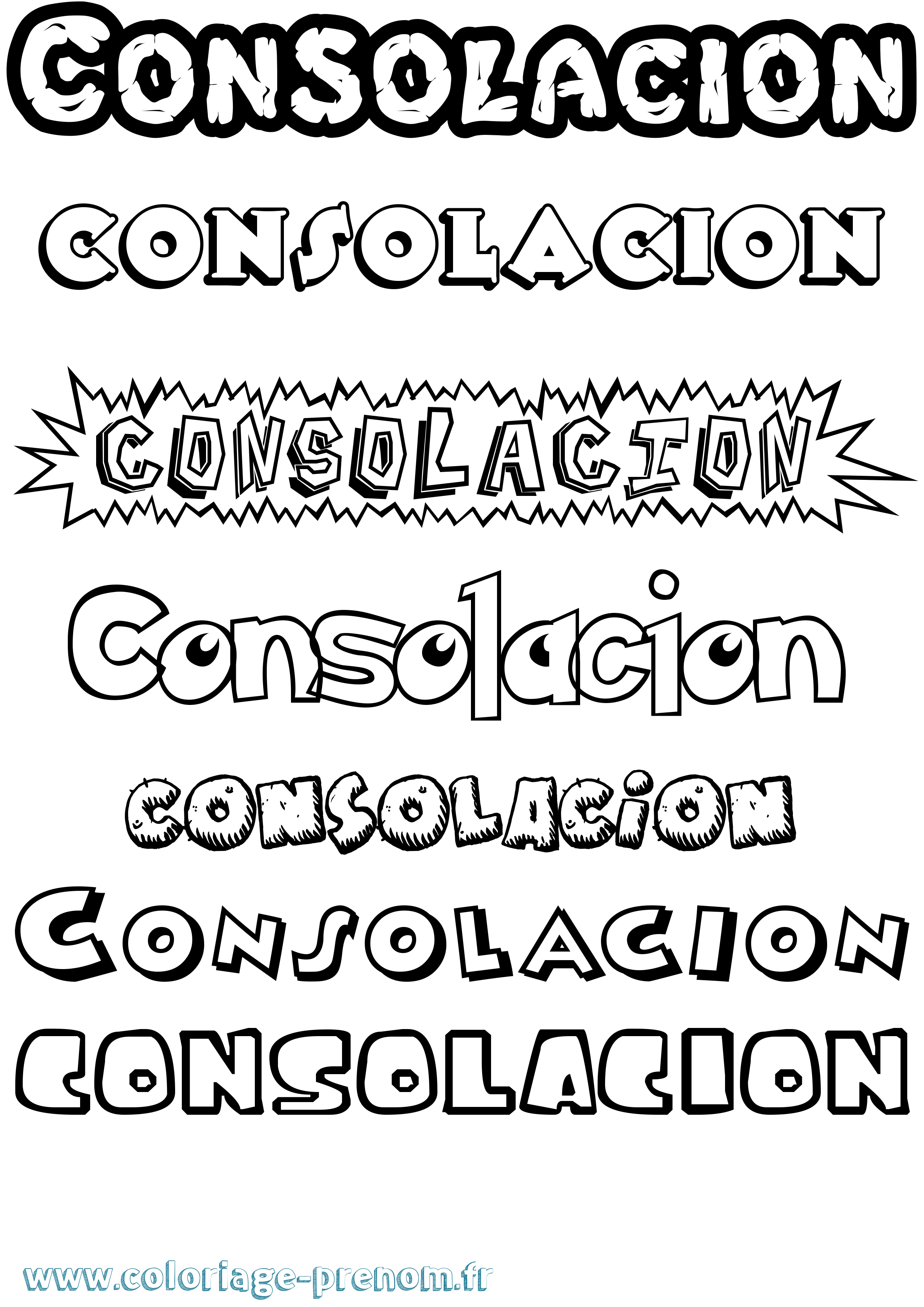 Coloriage Consolacion Dessin Animé Coloriage prénom Consolacion Dessin Animé