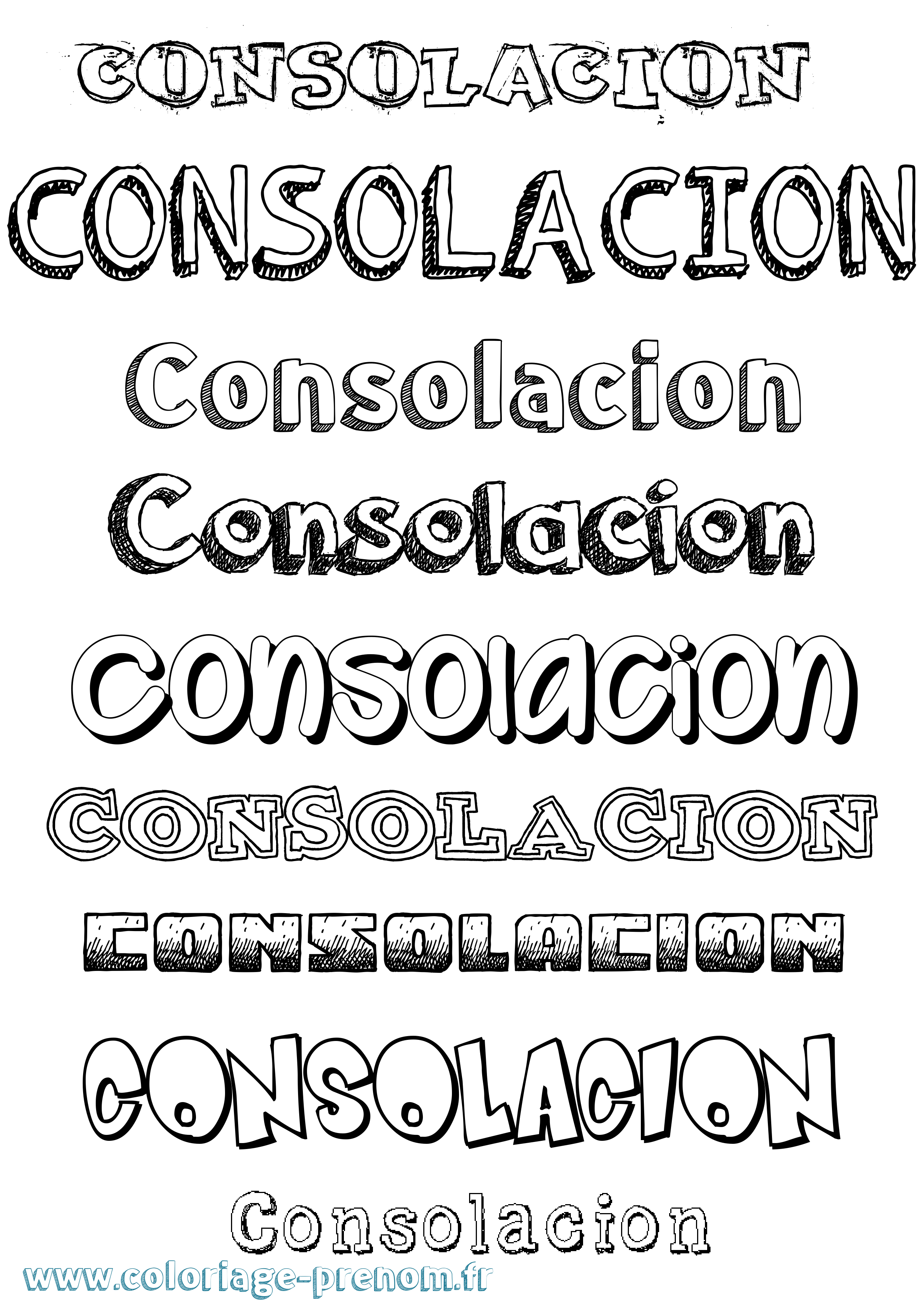 Coloriage Consolacion Dessiné Coloriage prénom Consolacion Dessiné