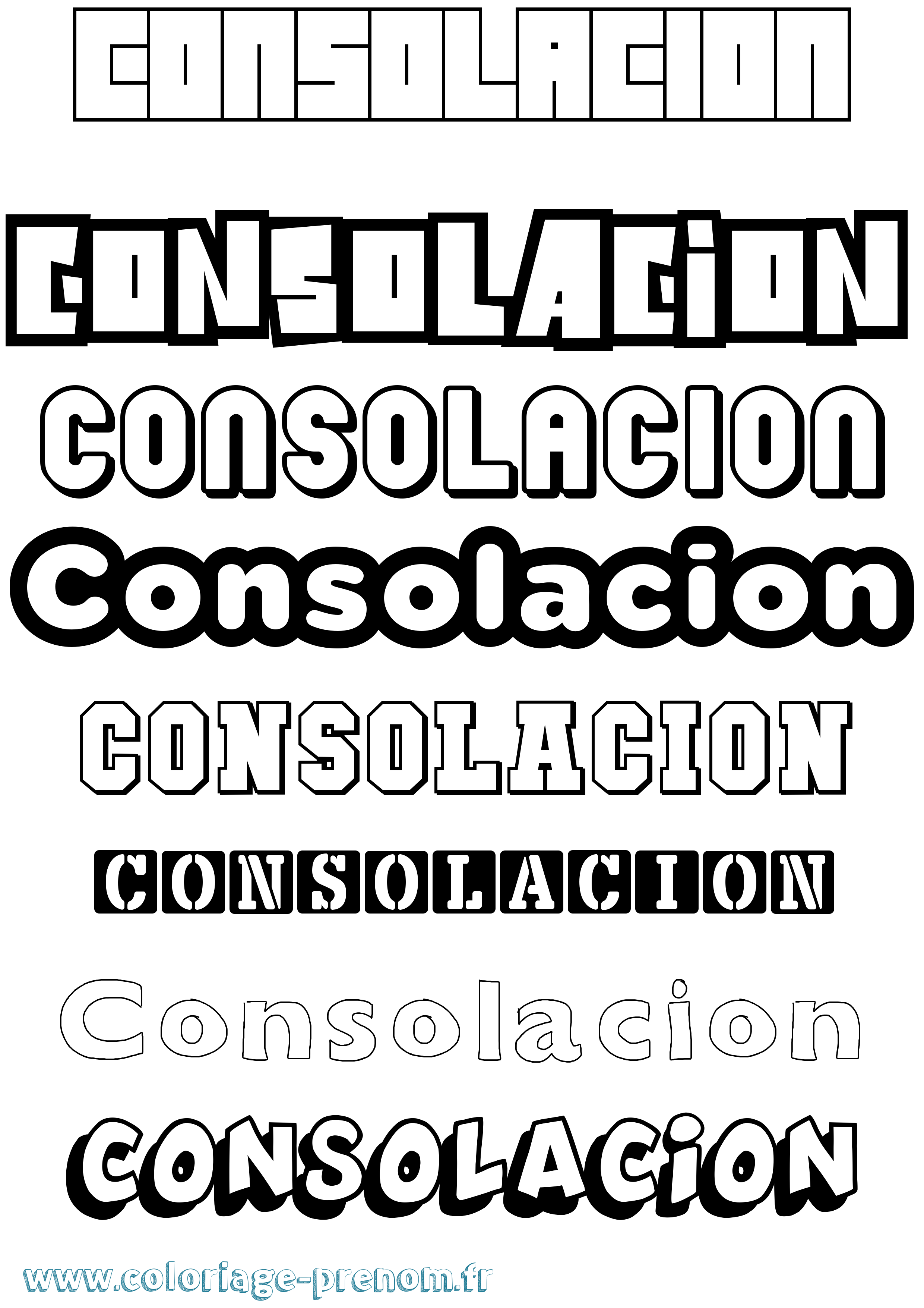 Coloriage Consolacion Simple Coloriage prénom Consolacion Simple