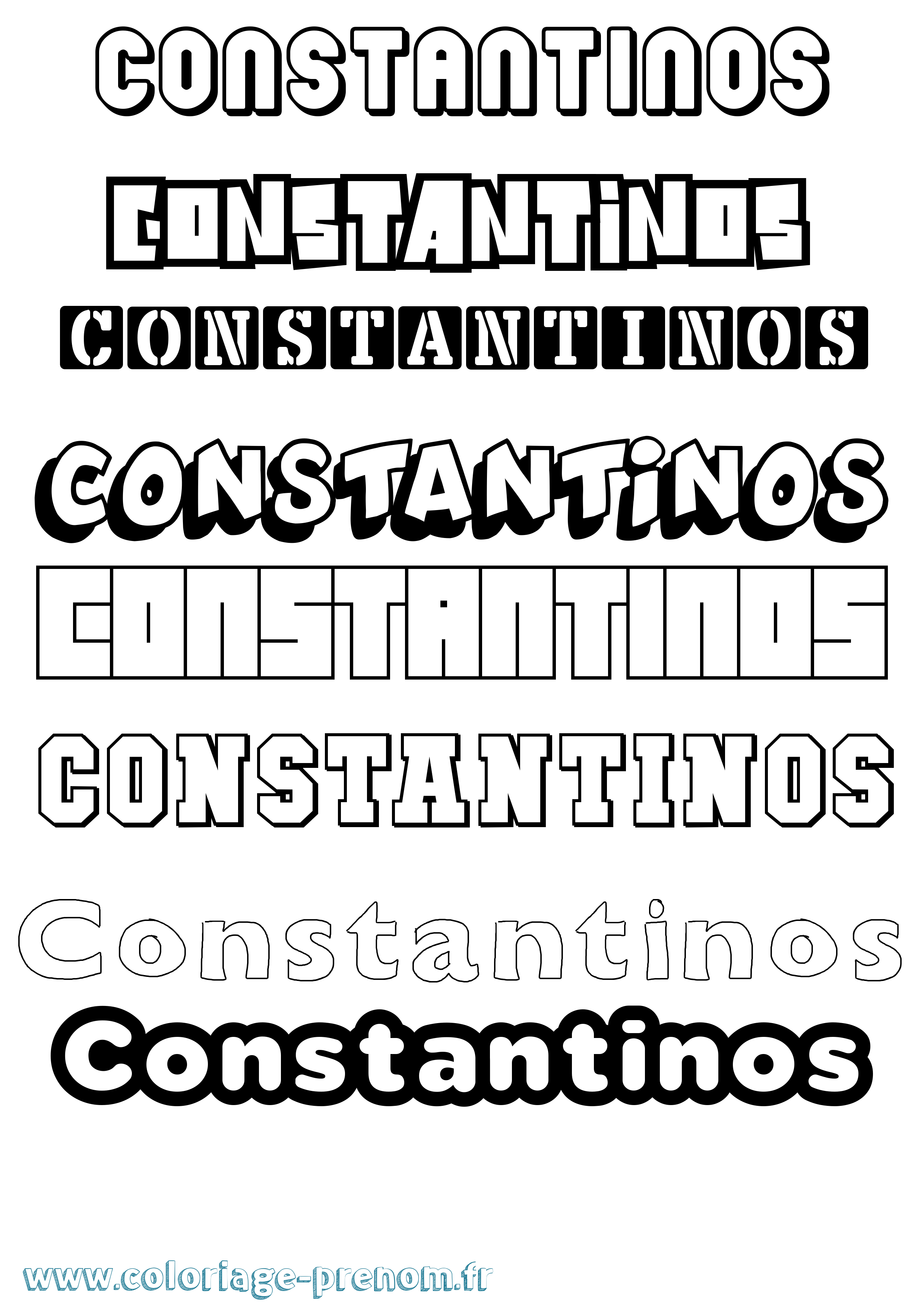 Coloriage Constantinos Simple Coloriage prénom Constantinos Simple