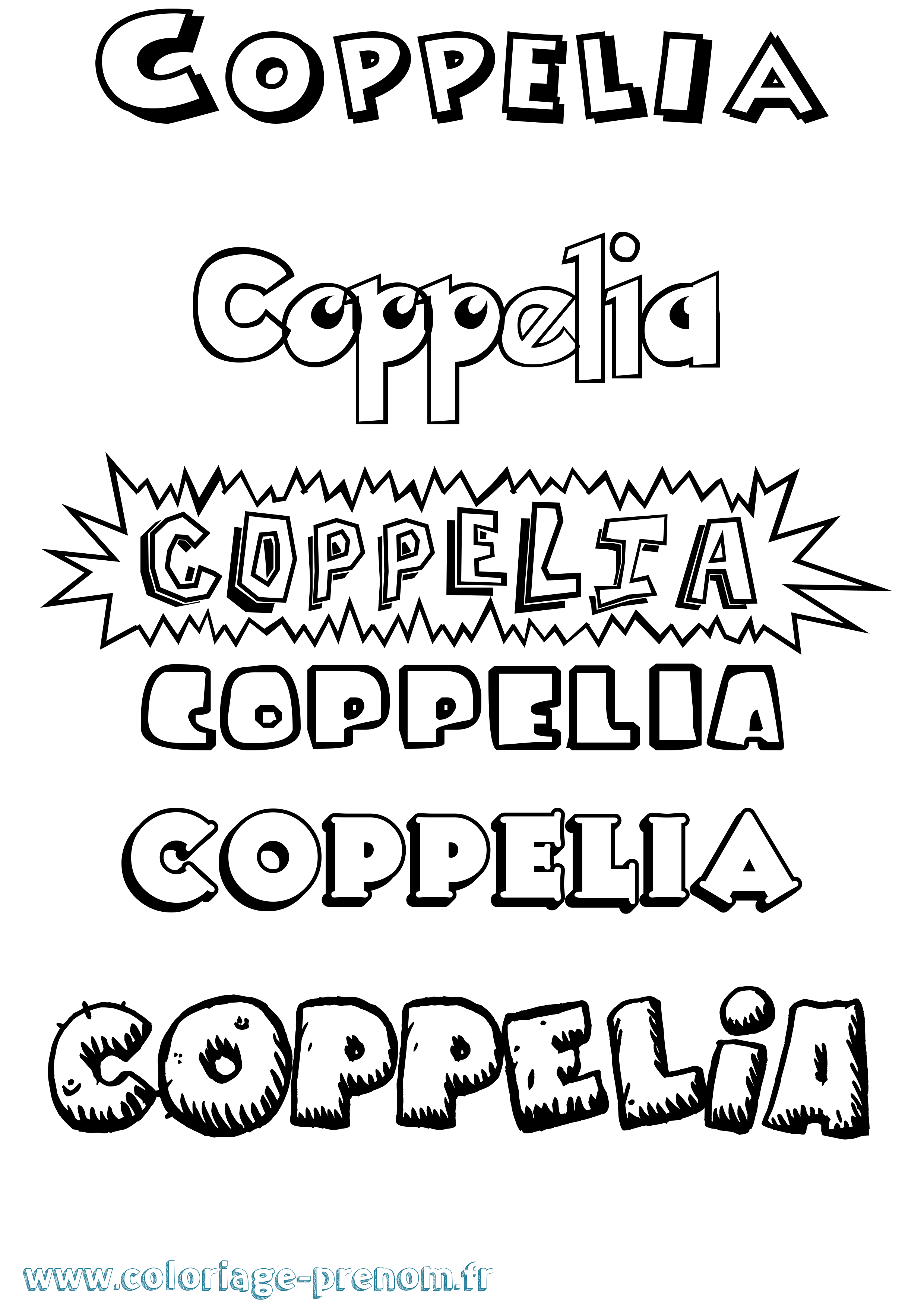 Coloriage Coppelia Dessin Animé Coloriage prénom Coppelia Dessin Animé