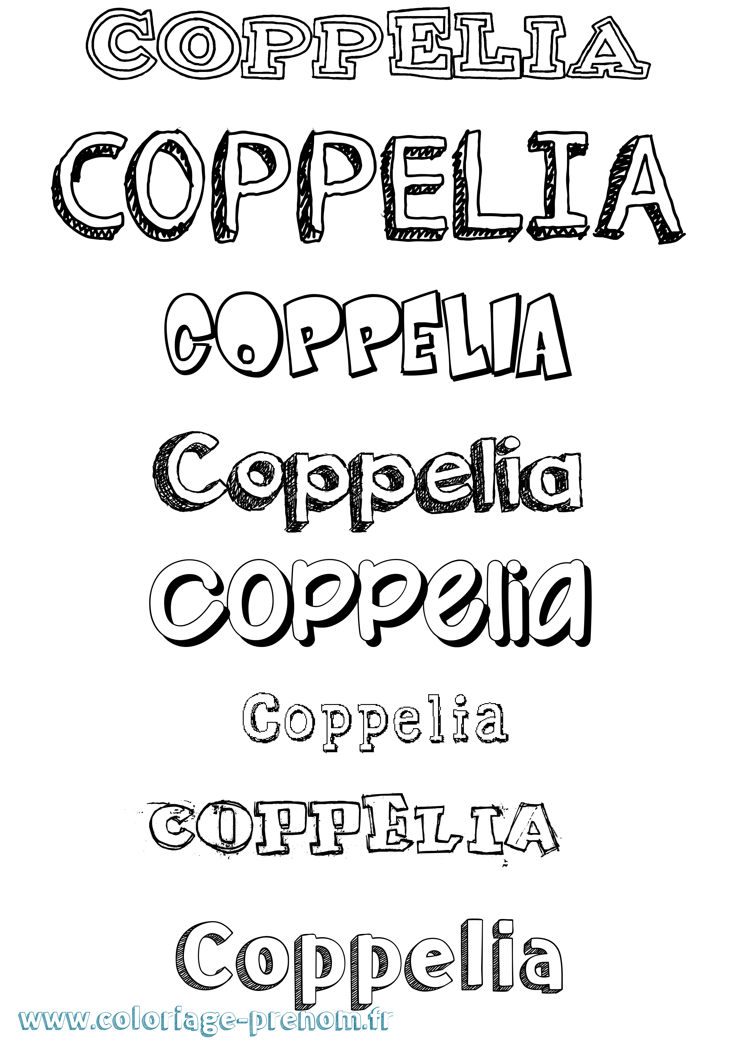 Coloriage Coppelia Dessiné Coloriage prénom Coppelia Dessiné