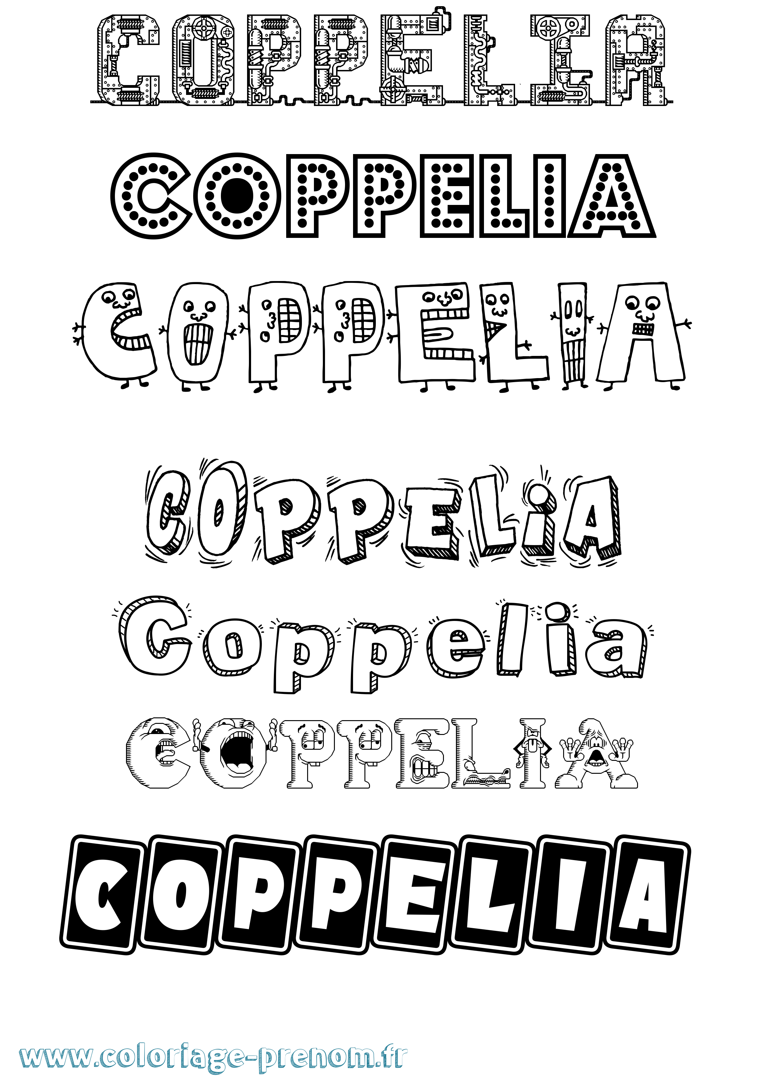 Coloriage Coppelia Fun Coloriage prénom Coppelia Fun