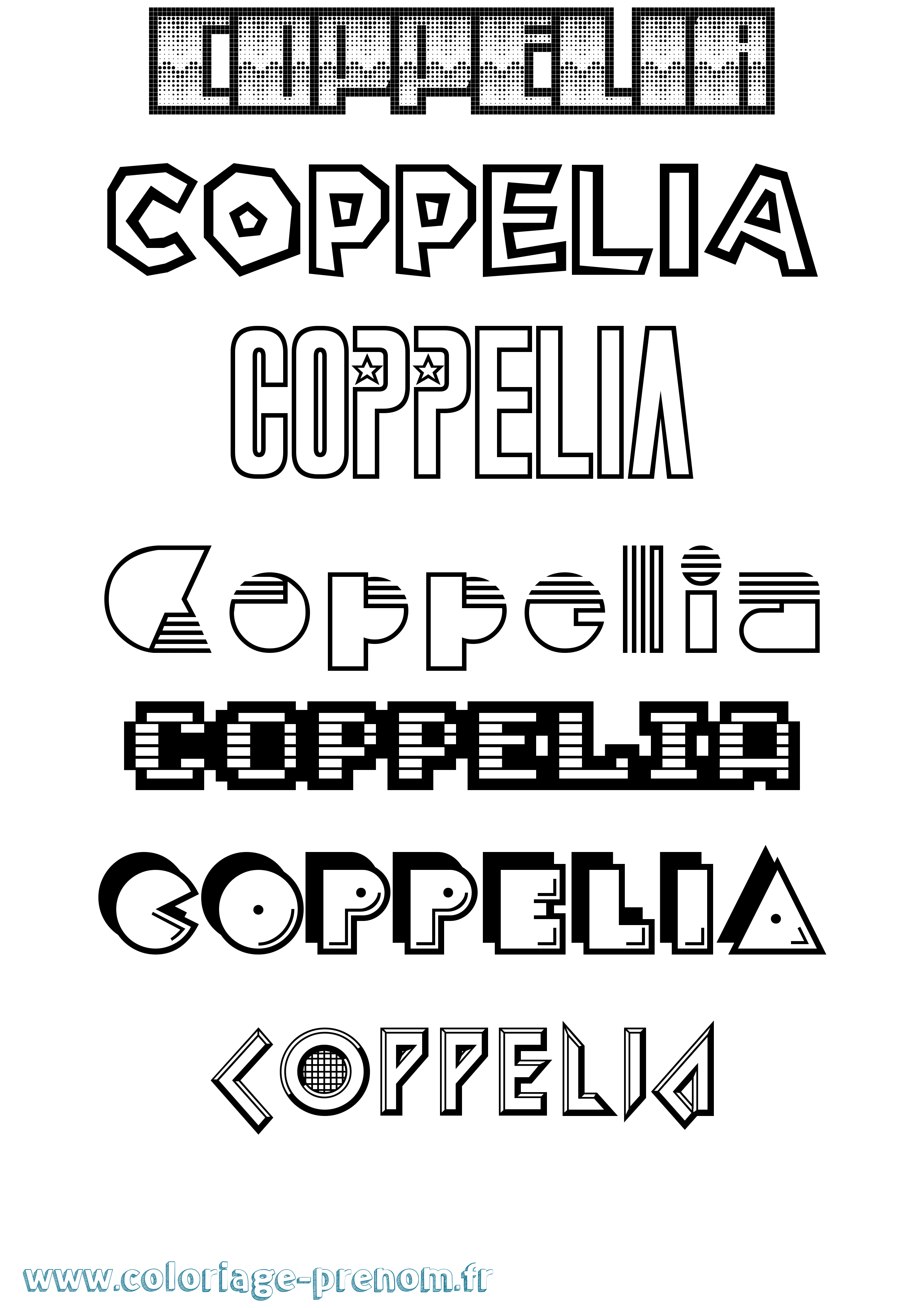 Coloriage Coppelia Jeux Vidéos Coloriage prénom Coppelia Jeux Vidéos