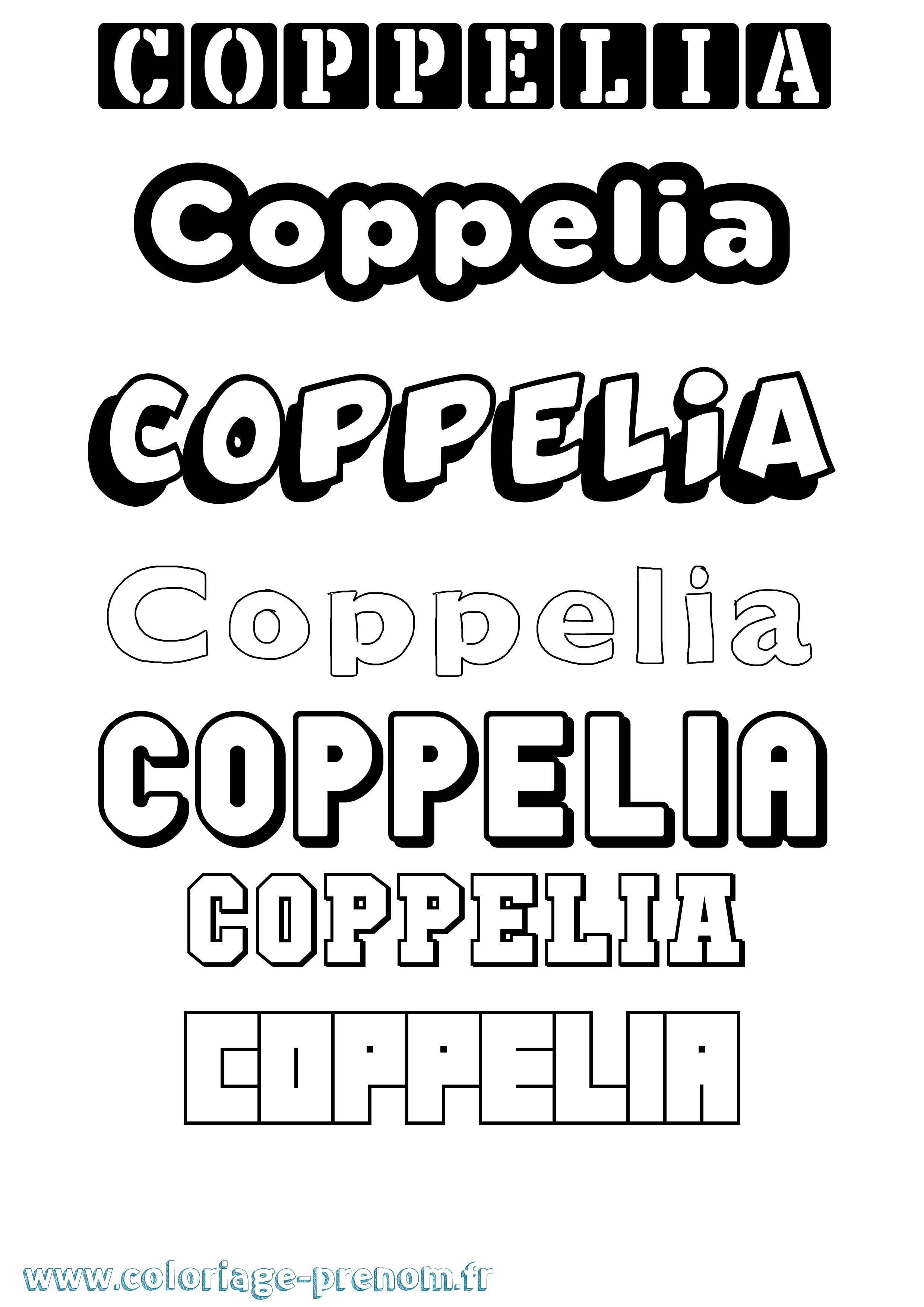 Coloriage Coppelia Simple Coloriage prénom Coppelia Simple