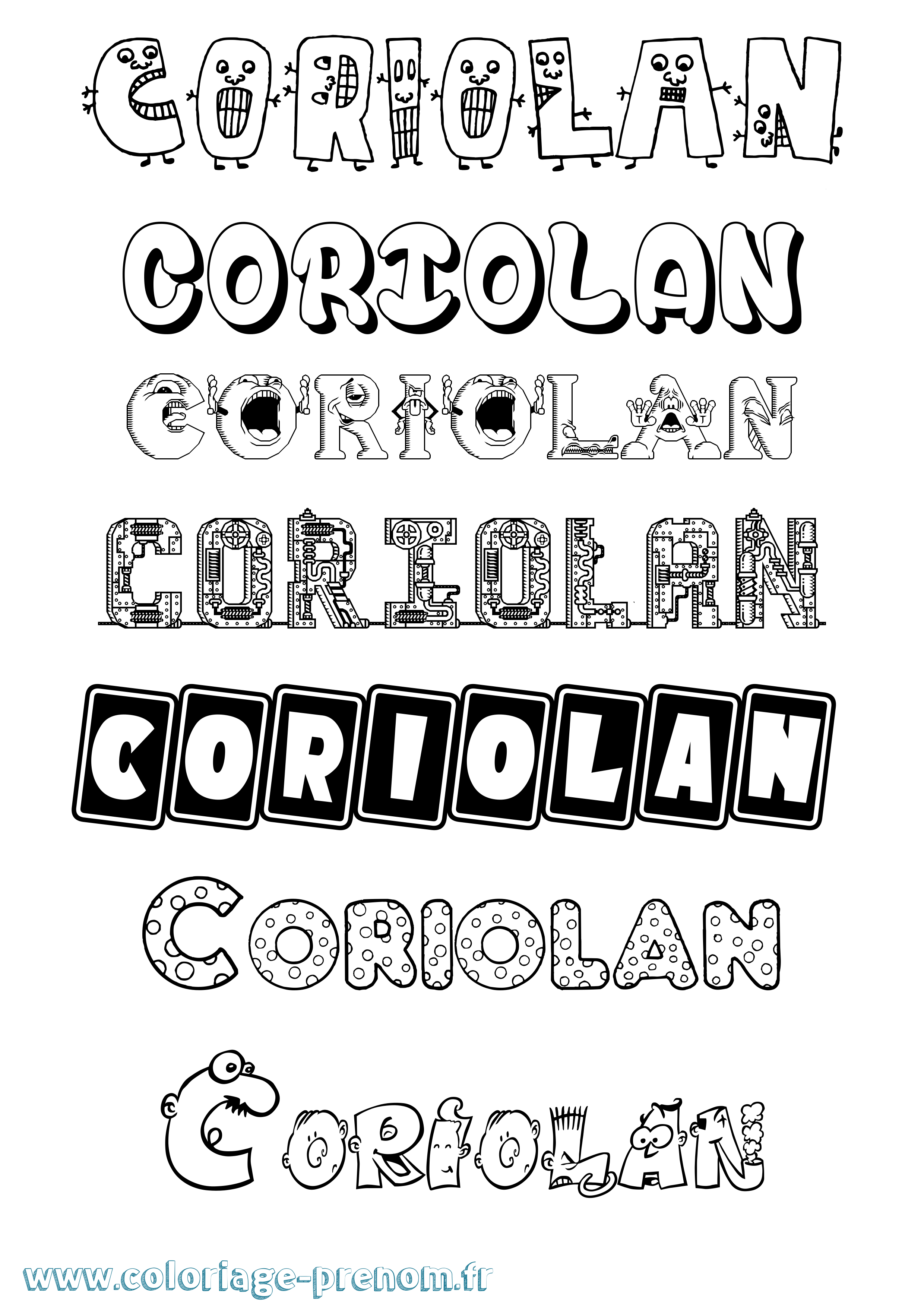 Coloriage Coriolan Fun Coloriage prénom Coriolan Fun