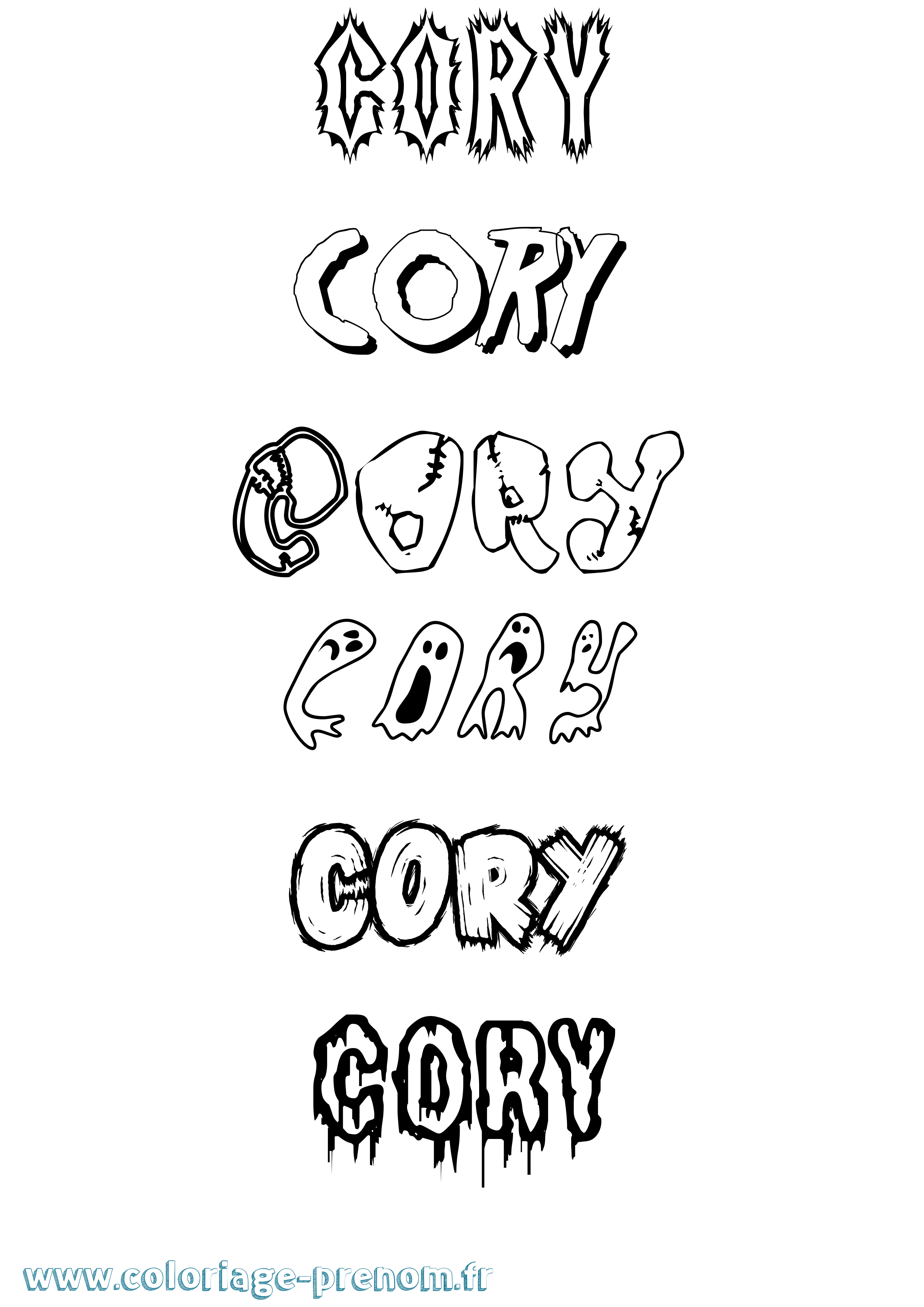 Coloriage Cory Frisson Coloriage prénom Cory Frisson