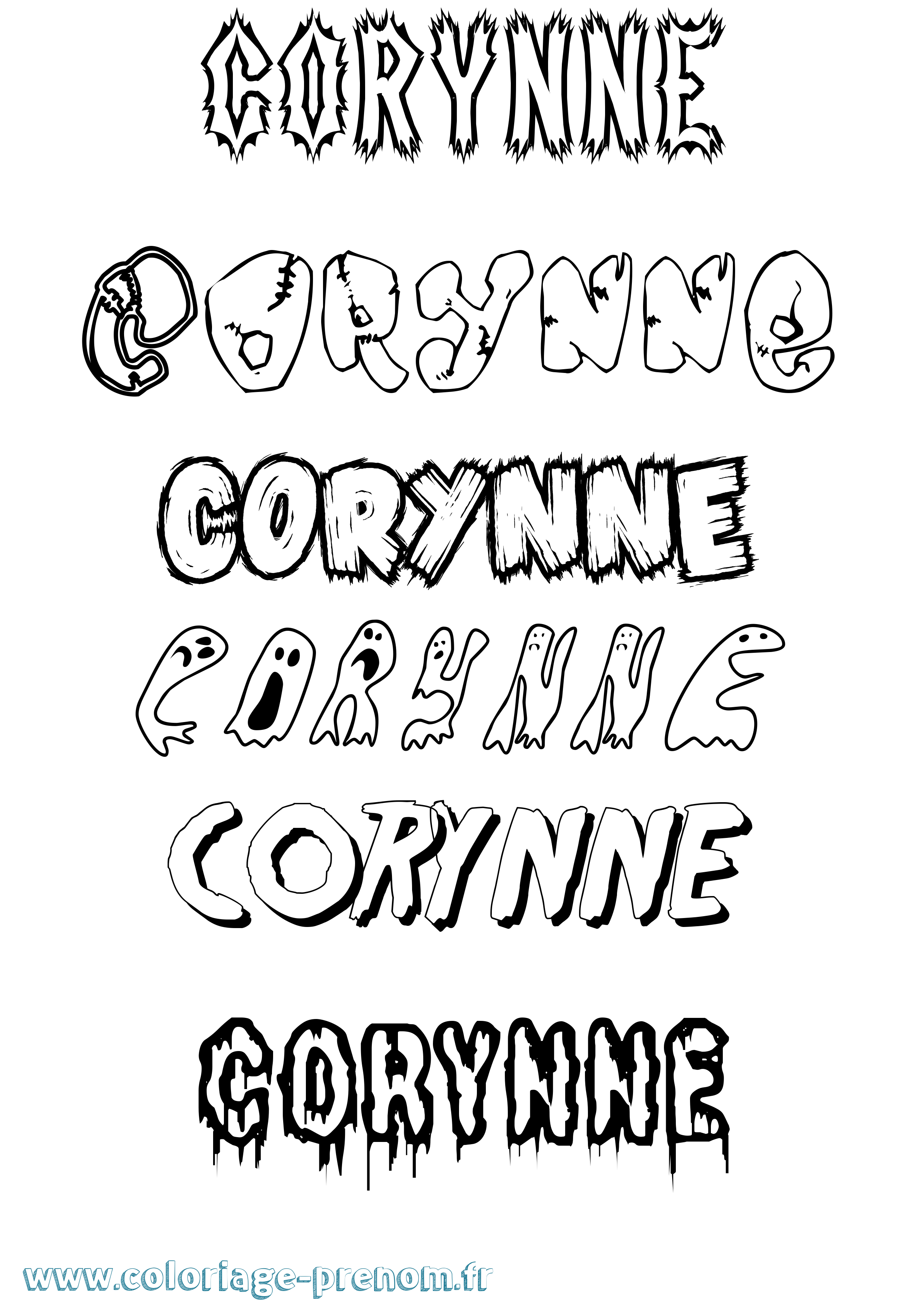 Coloriage Corynne Frisson Coloriage prénom Corynne Frisson