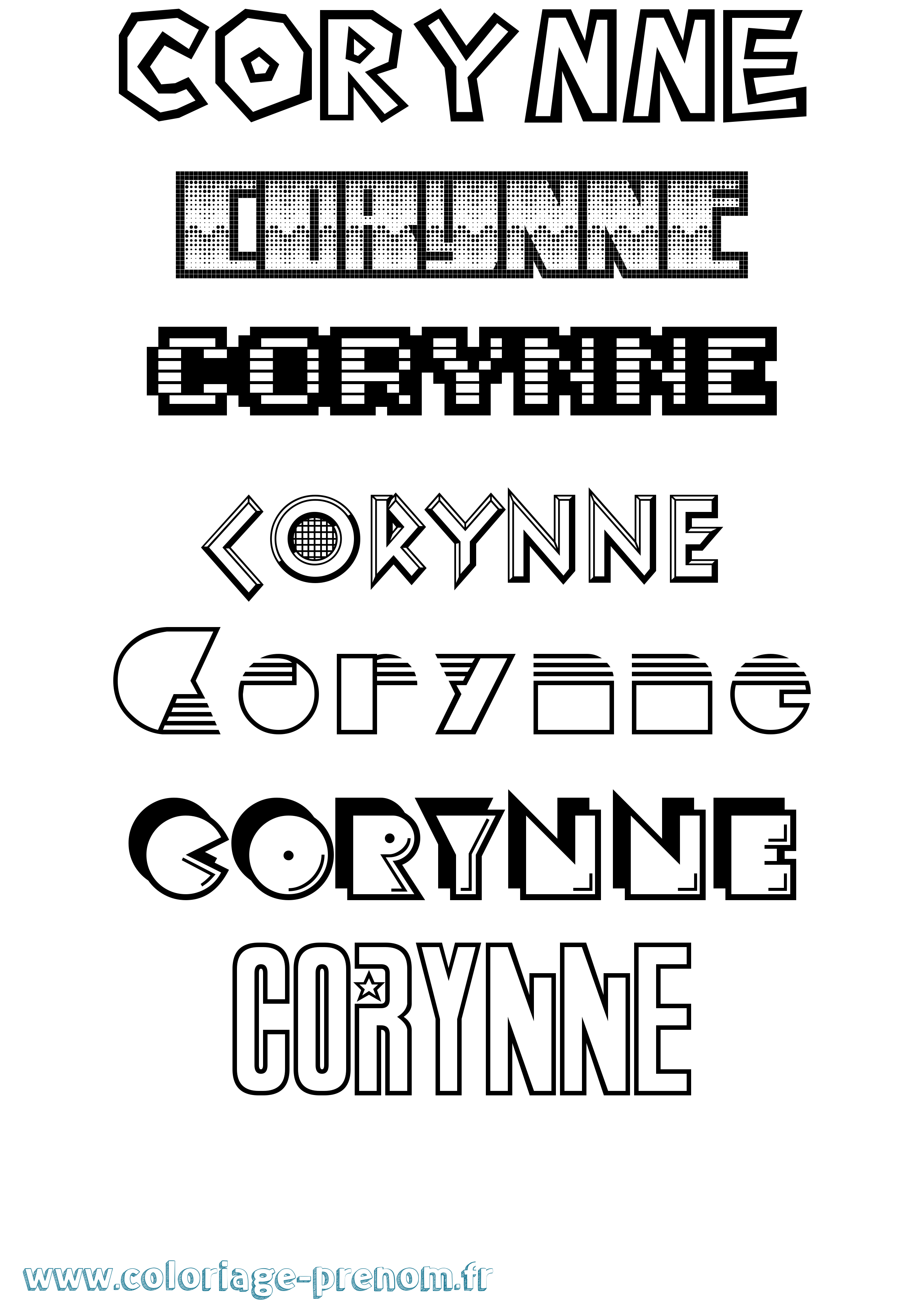 Coloriage Corynne Jeux Vidéos Coloriage prénom Corynne Jeux Vidéos