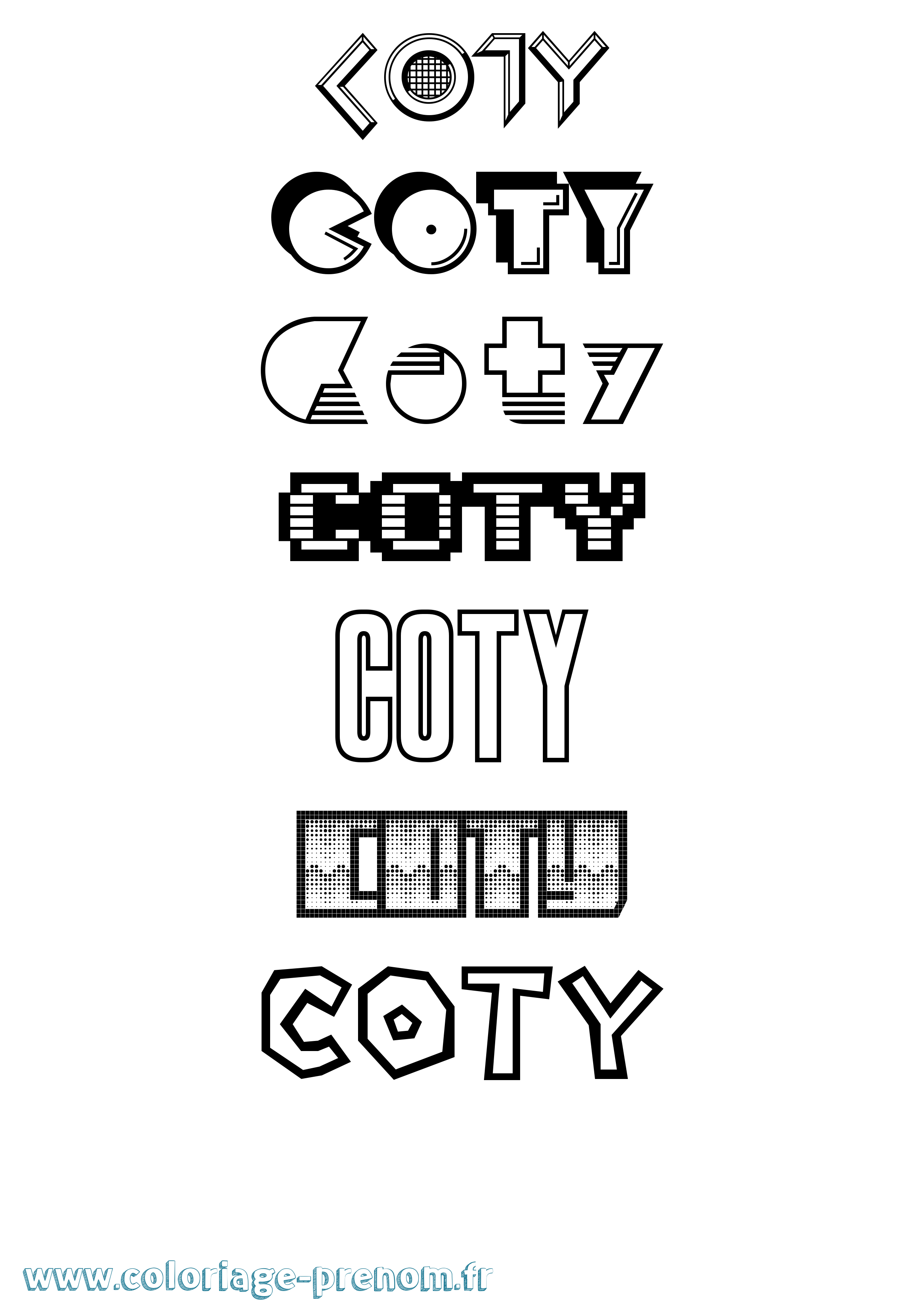 Coloriage Coty Jeux Vidéos Coloriage prénom Coty Jeux Vidéos