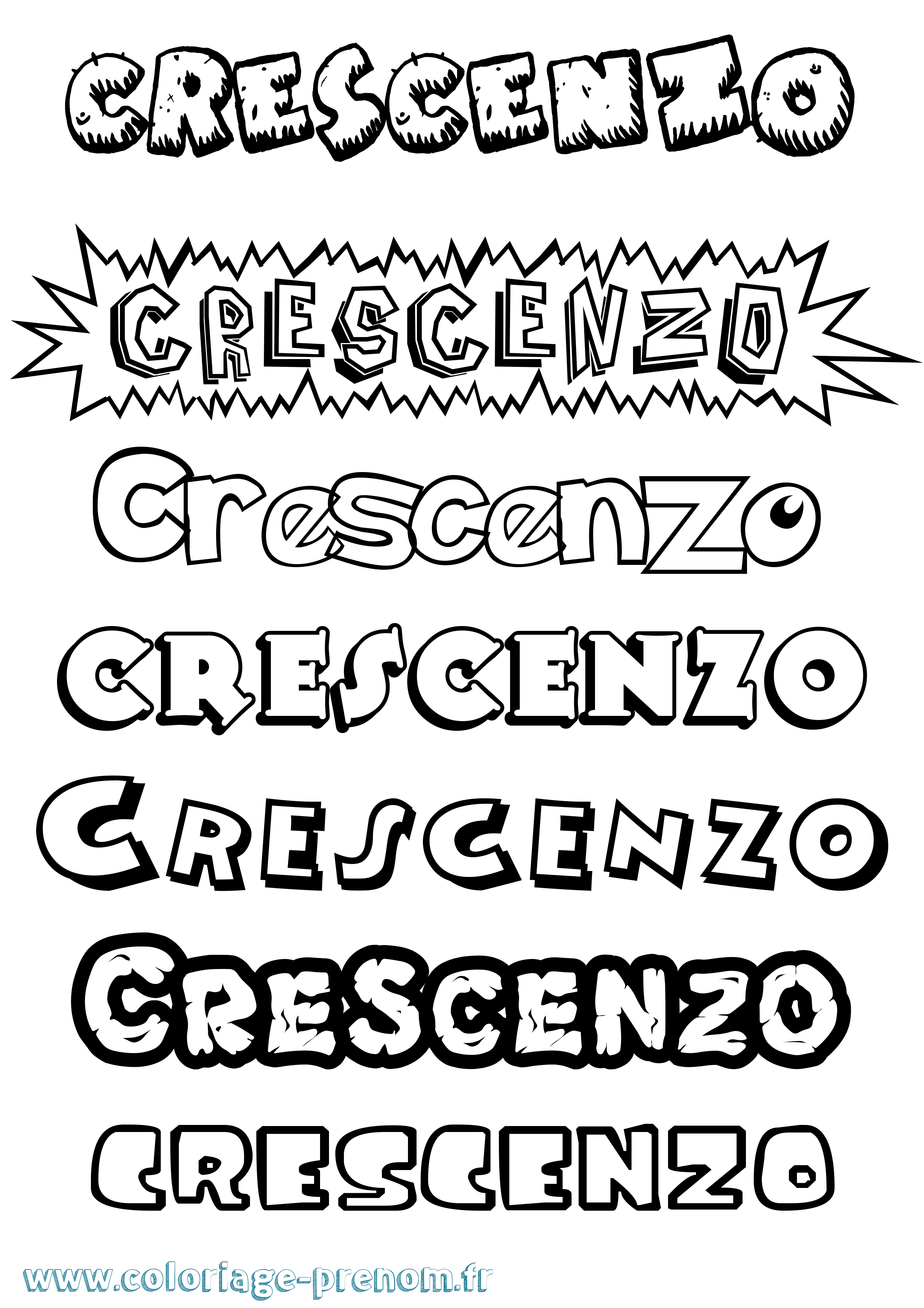Coloriage Crescenzo Dessin Animé Coloriage prénom Crescenzo Dessin Animé