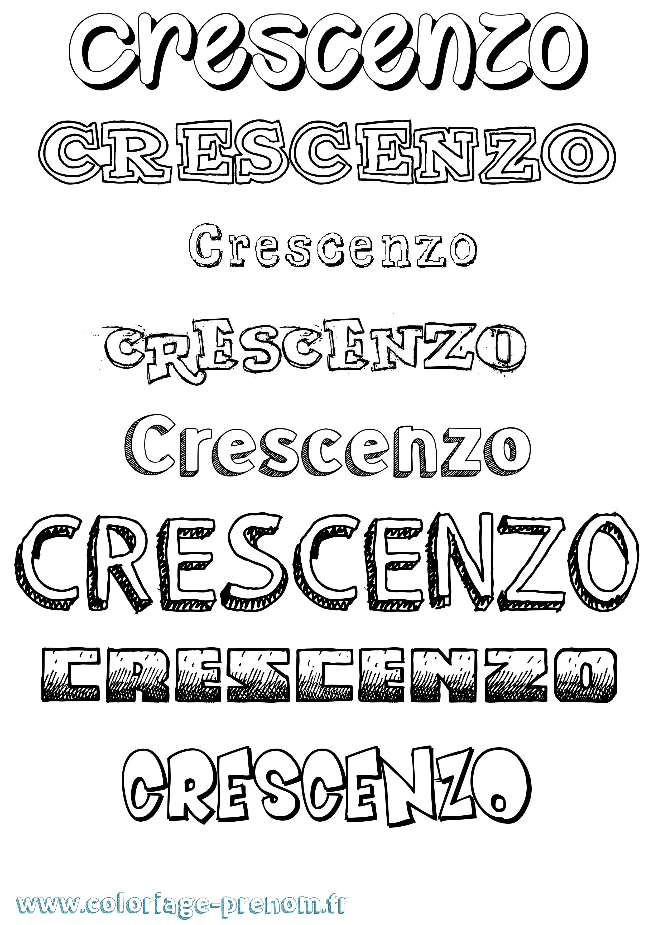 Coloriage Crescenzo Dessiné Coloriage prénom Crescenzo Dessiné