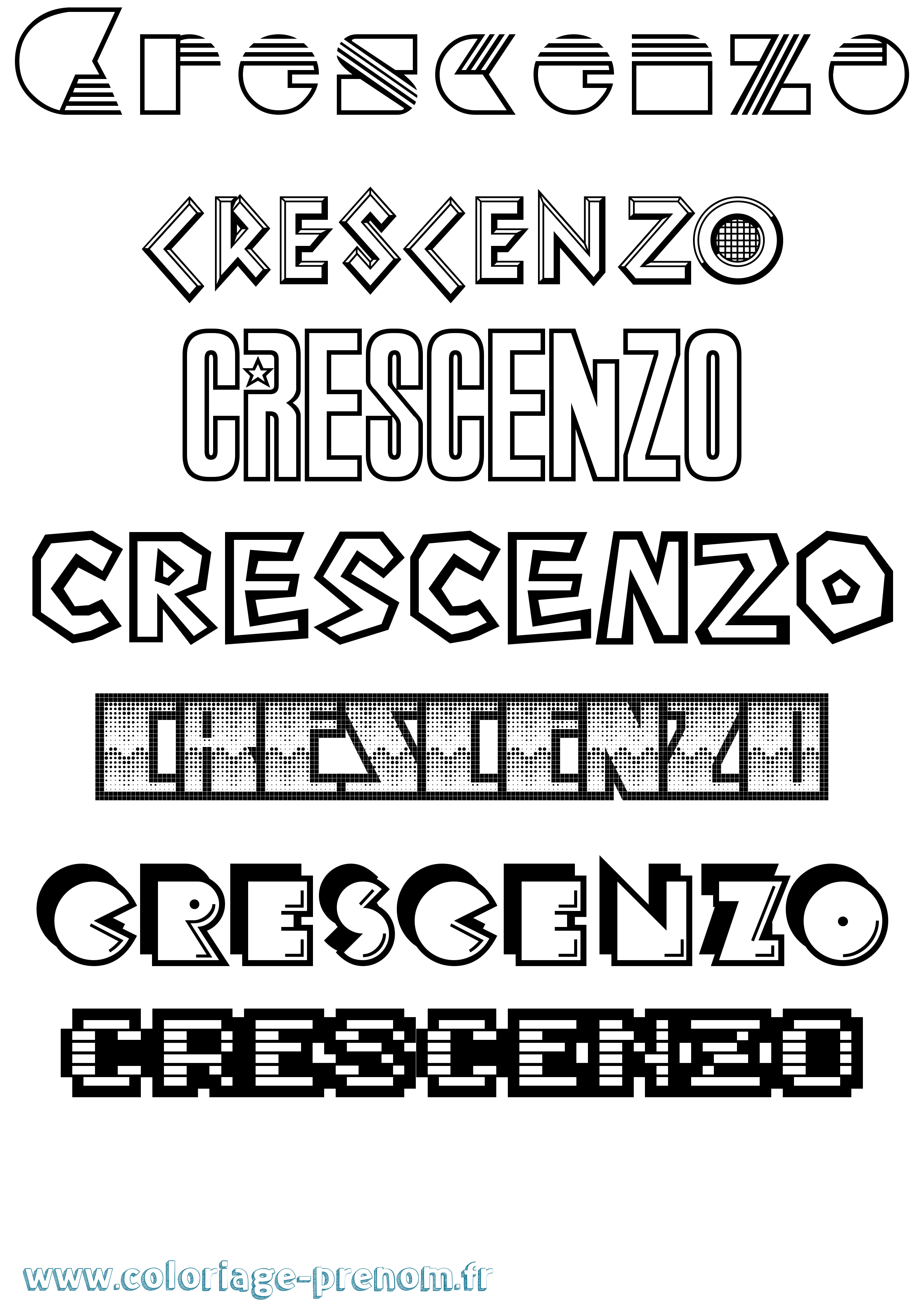 Coloriage Crescenzo Jeux Vidéos Coloriage prénom Crescenzo Jeux Vidéos