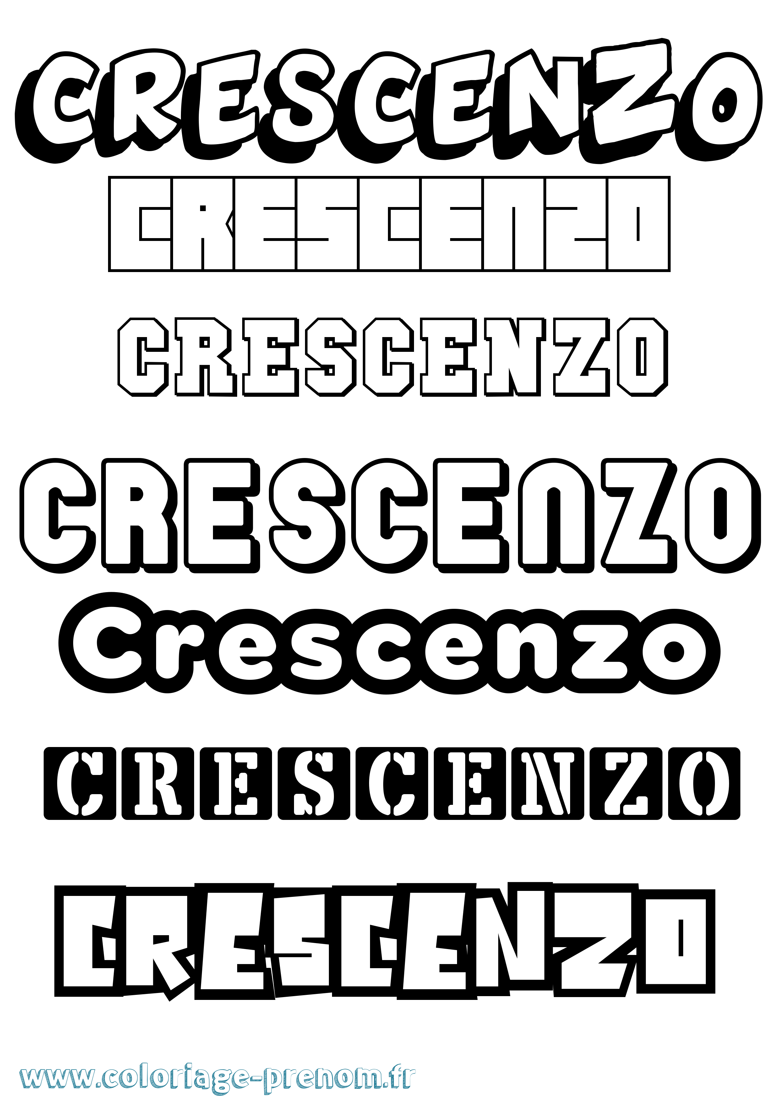 Coloriage Crescenzo Simple Coloriage prénom Crescenzo Simple