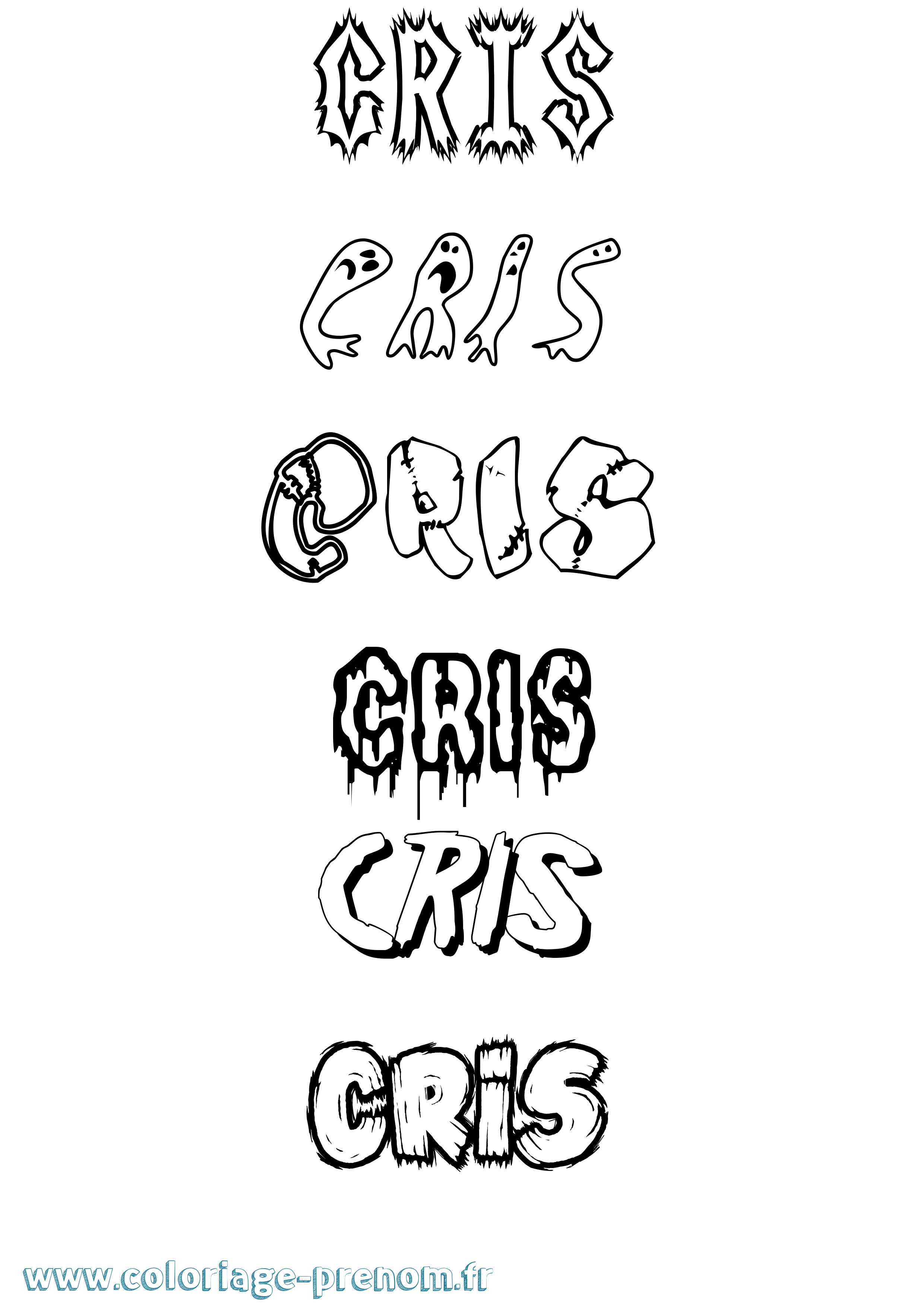 Coloriage Cris Frisson Coloriage prénom Cris Frisson