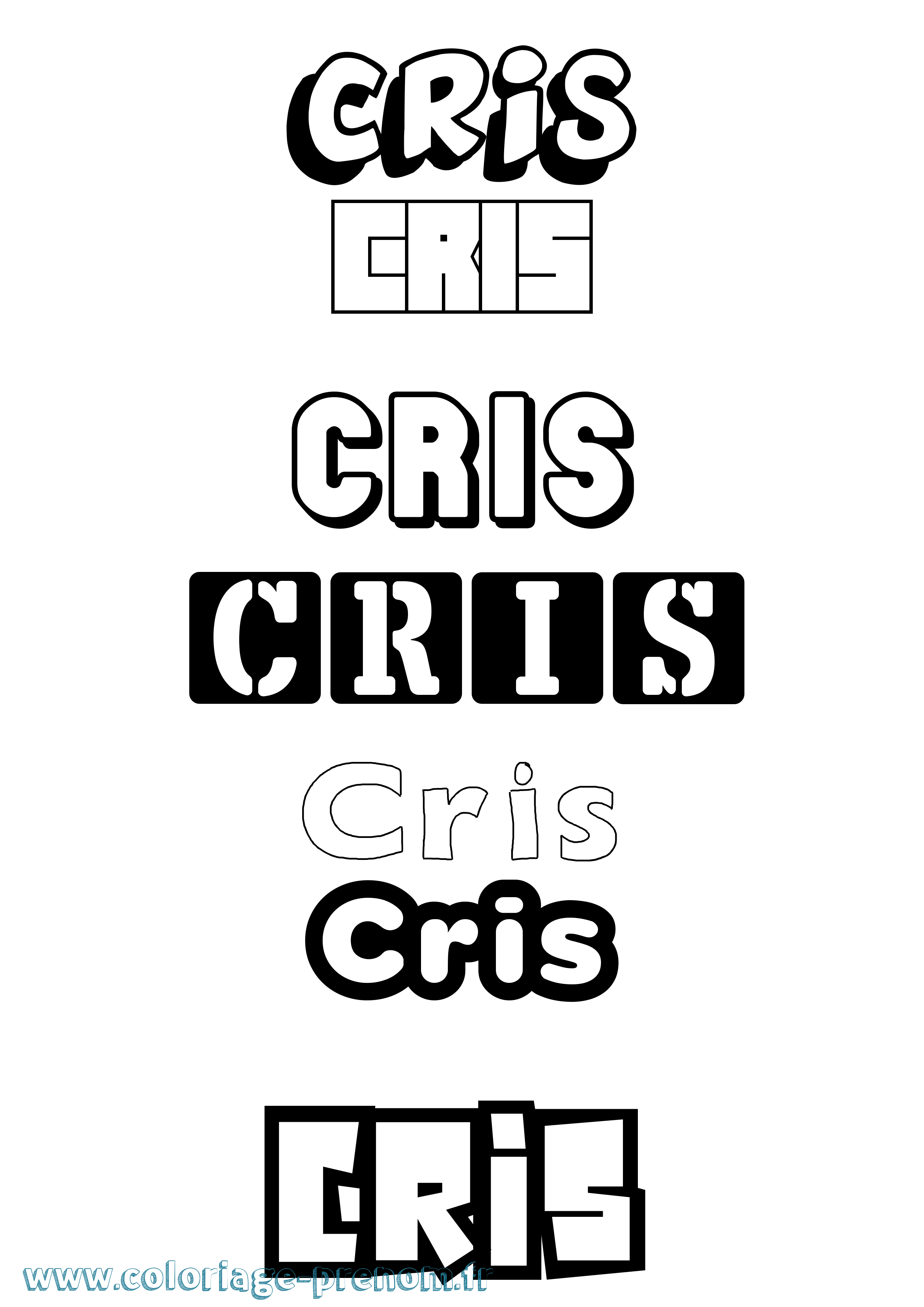 Coloriage Cris Simple Coloriage prénom Cris Simple