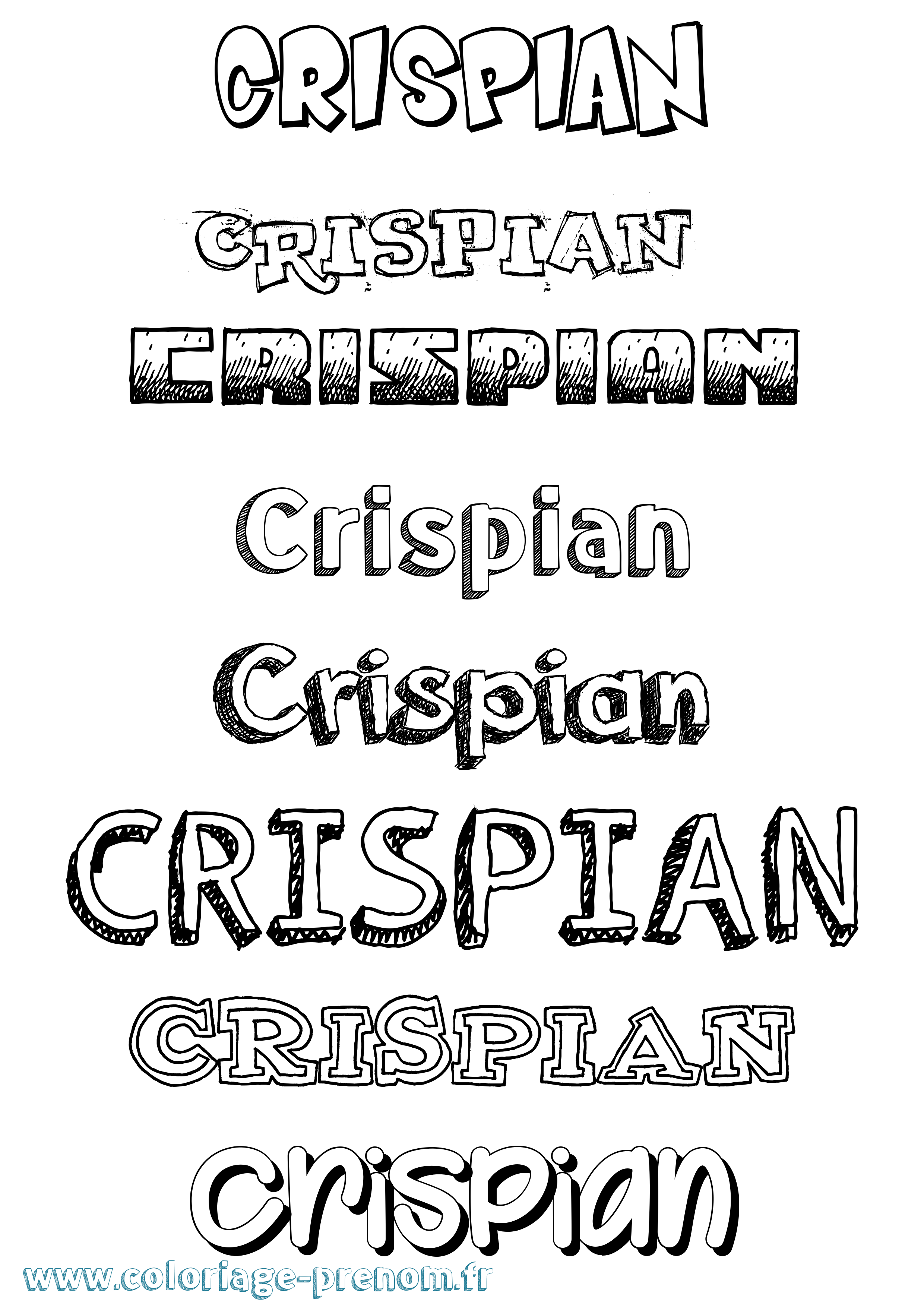 Coloriage Crispian Dessiné Coloriage prénom Crispian Dessiné