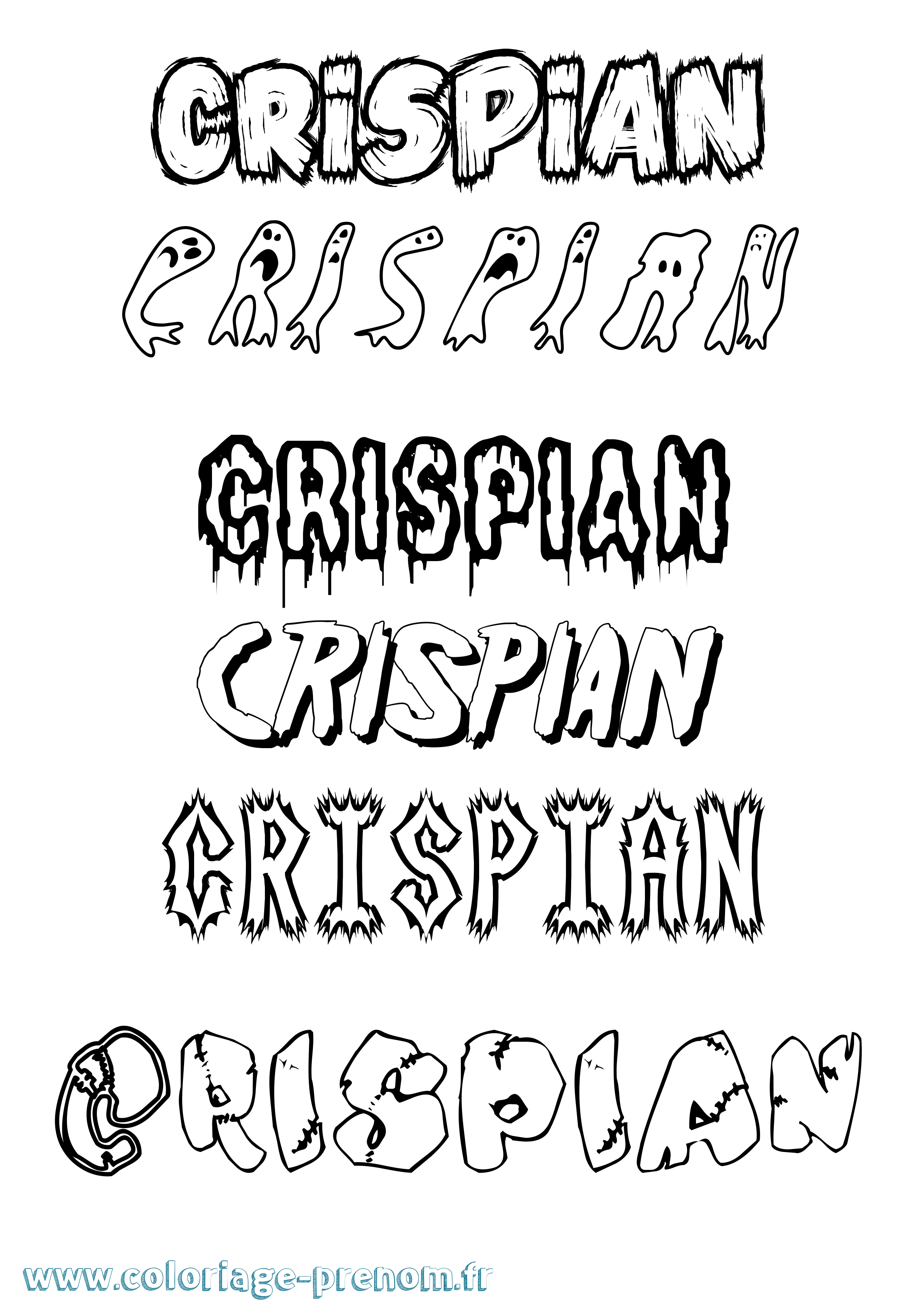 Coloriage Crispian Frisson Coloriage prénom Crispian Frisson
