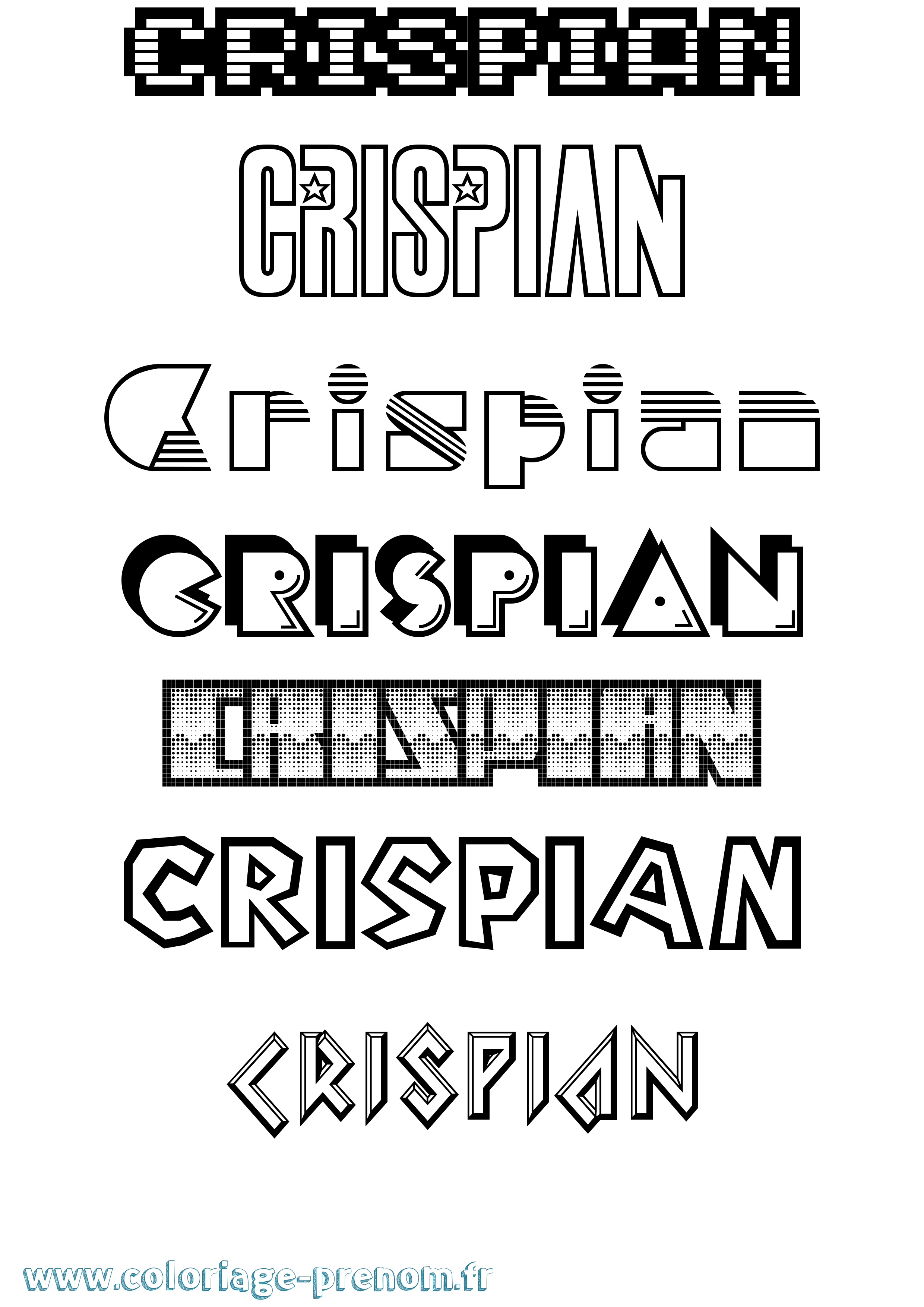 Coloriage Crispian Jeux Vidéos Coloriage prénom Crispian Jeux Vidéos