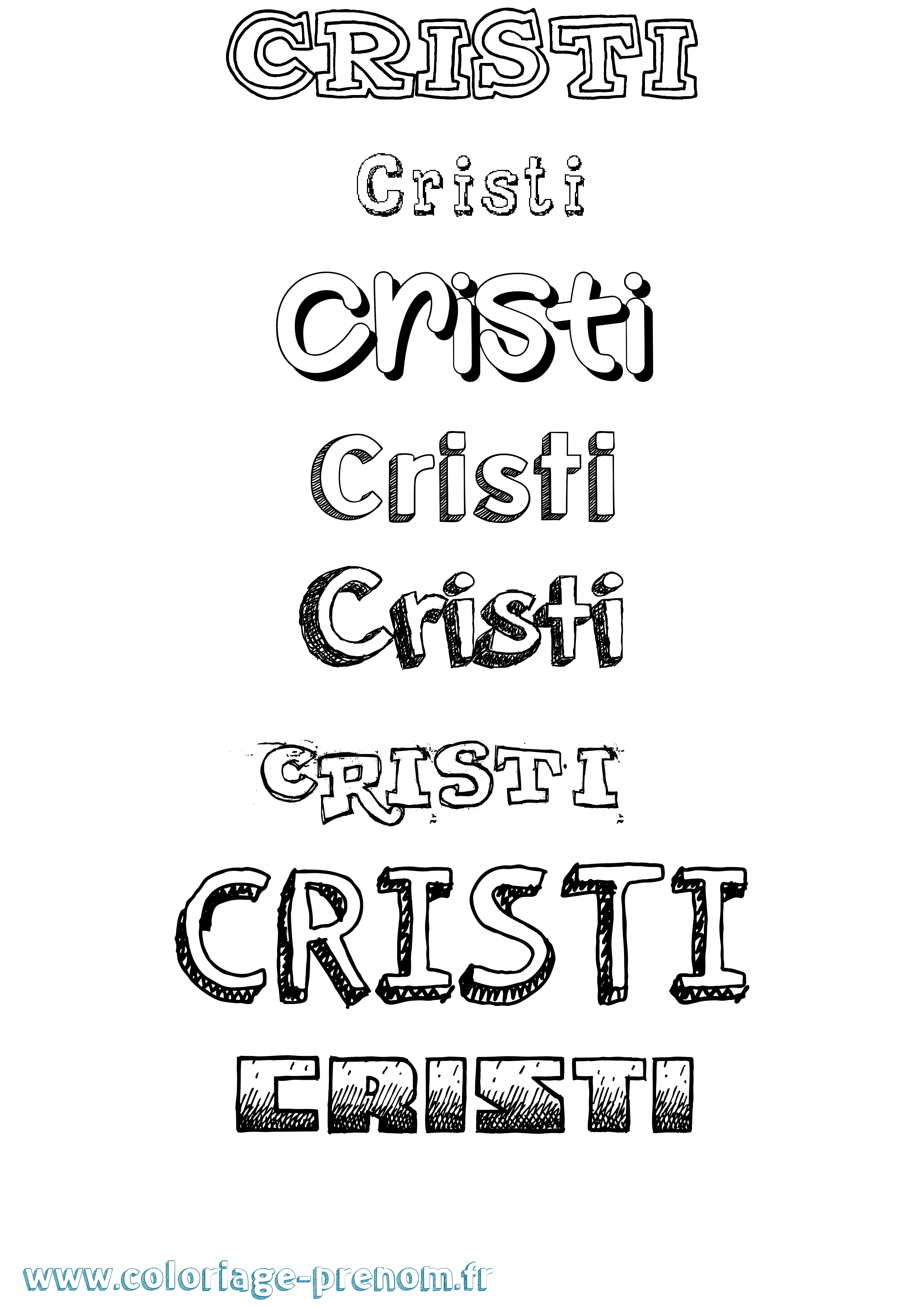 Coloriage Cristi Dessiné Coloriage prénom Cristi Dessiné
