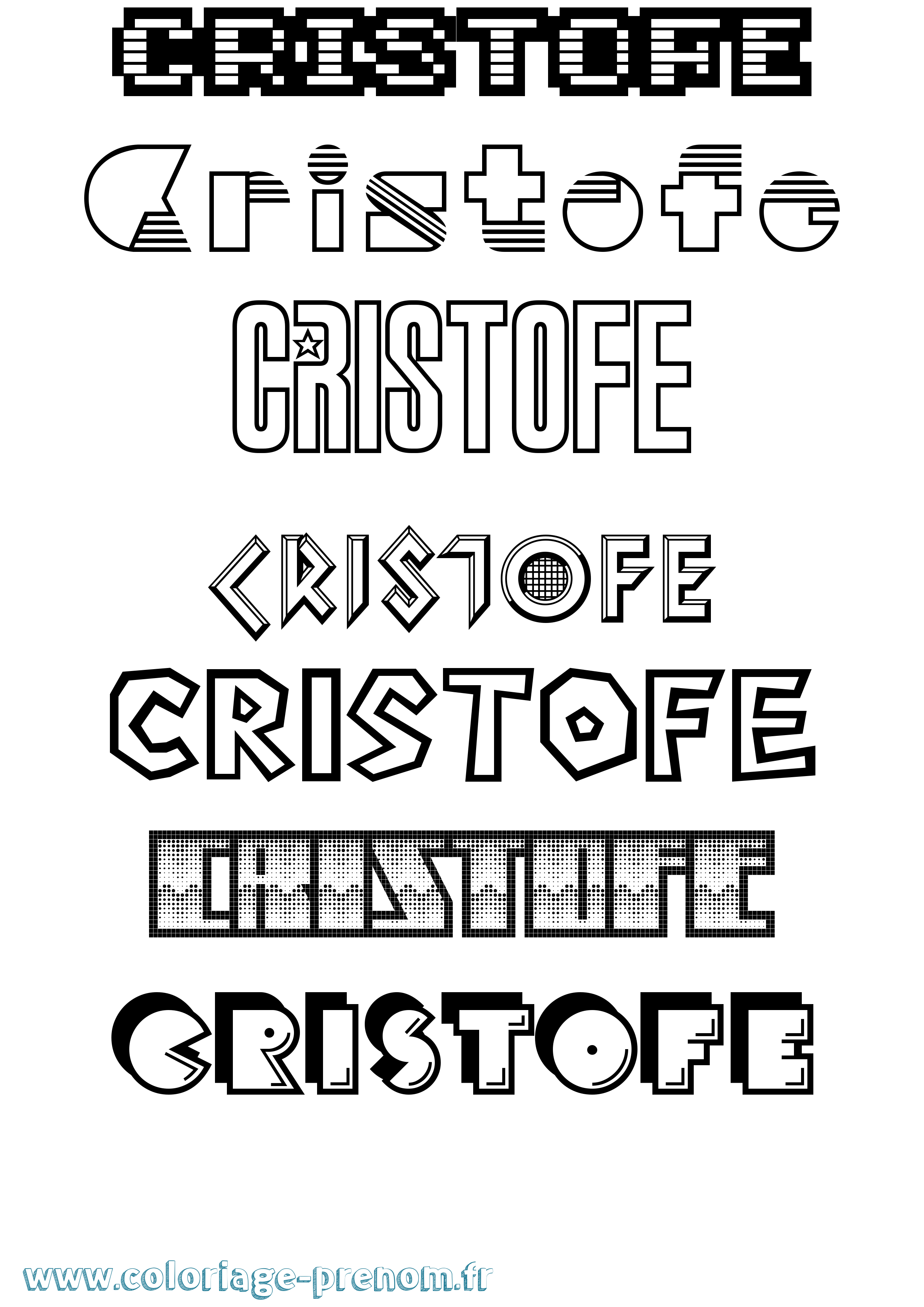Coloriage Cristofe Jeux Vidéos Coloriage prénom Cristofe Jeux Vidéos